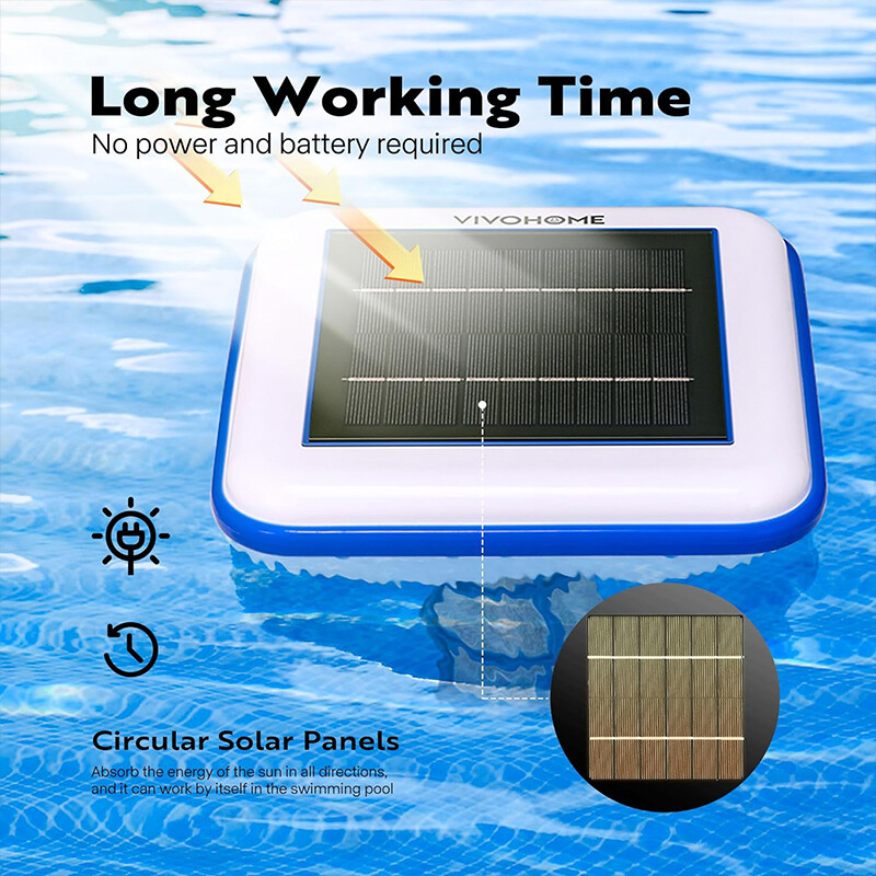 Solar powered Pool Ionizer Algae Killer Reduces Chlorine Covers Up to 35,000 Gal