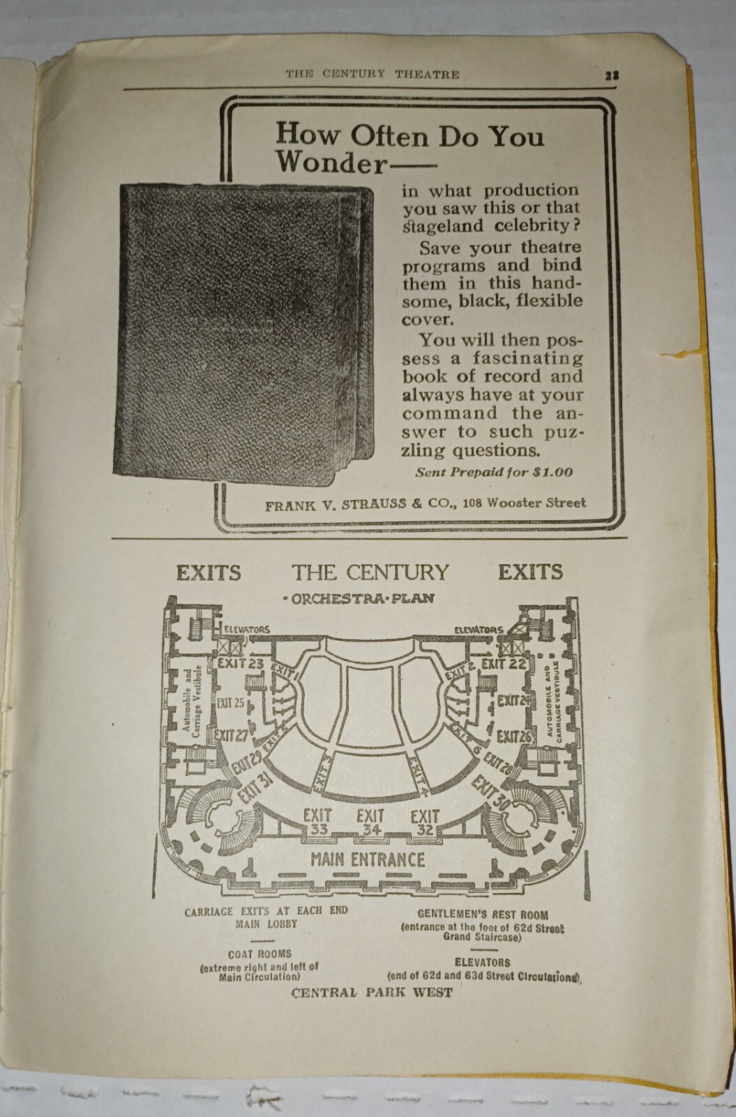 TYRONE POWER CENTURY THEATRE NY Jan 1918 CHU CHIN CHOW Broadway Program-WW1 Era