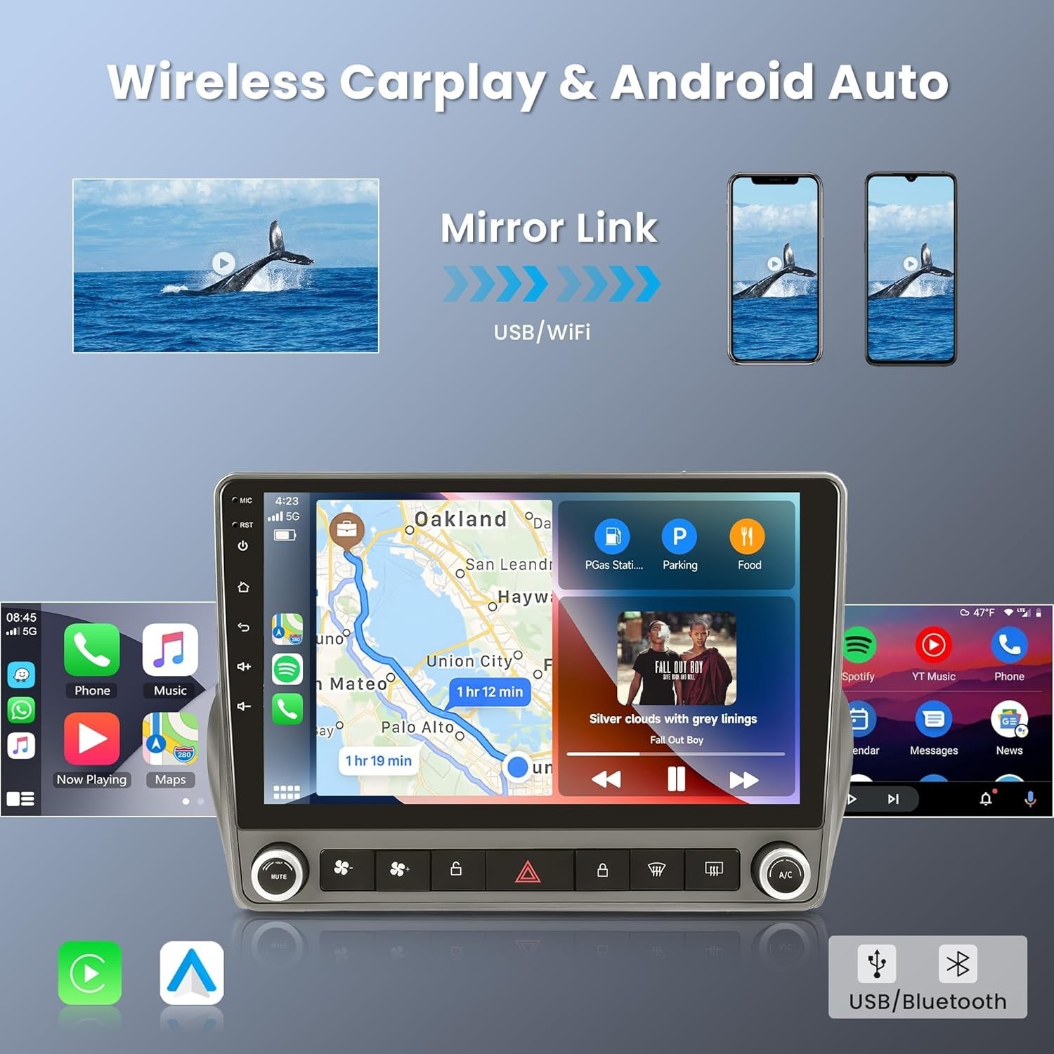 For Chevrolet Camaro 2010-2015 Android 15.0 Apple CarPlay Car Stereo Radio GPS