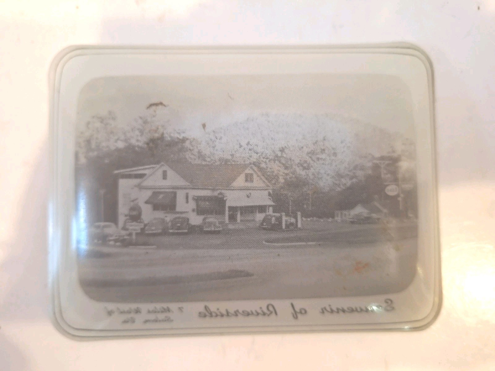 Original Vintage Esso Gas Station Glass Candy Dish Souvenir