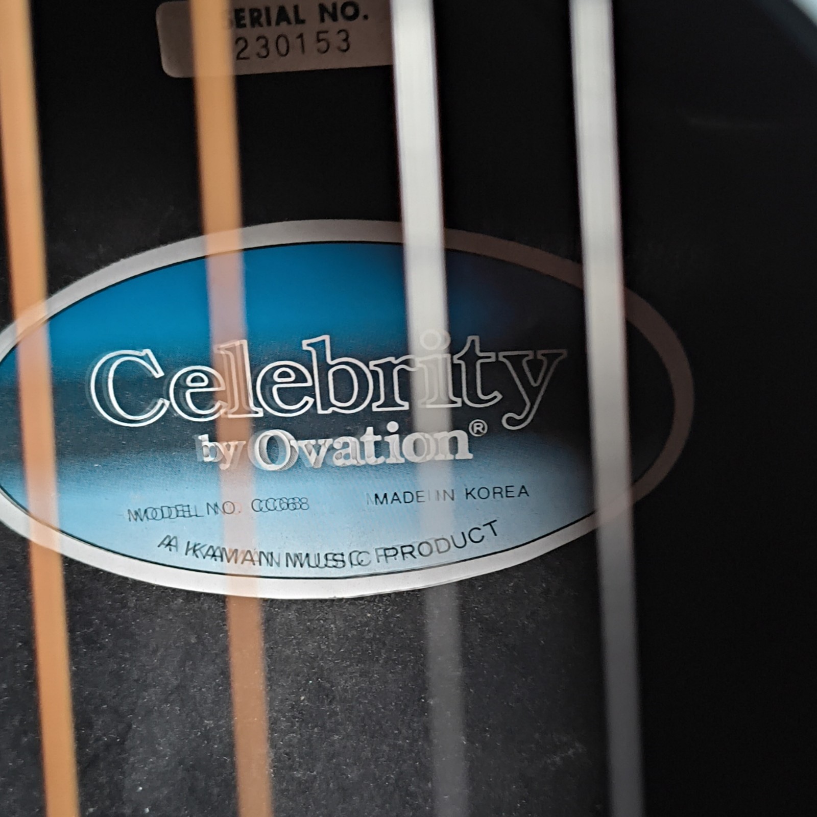 1987-94Ovation Celebrity CC68 Acoustic-Electric Guitar 6 String Cutaway Sunburst