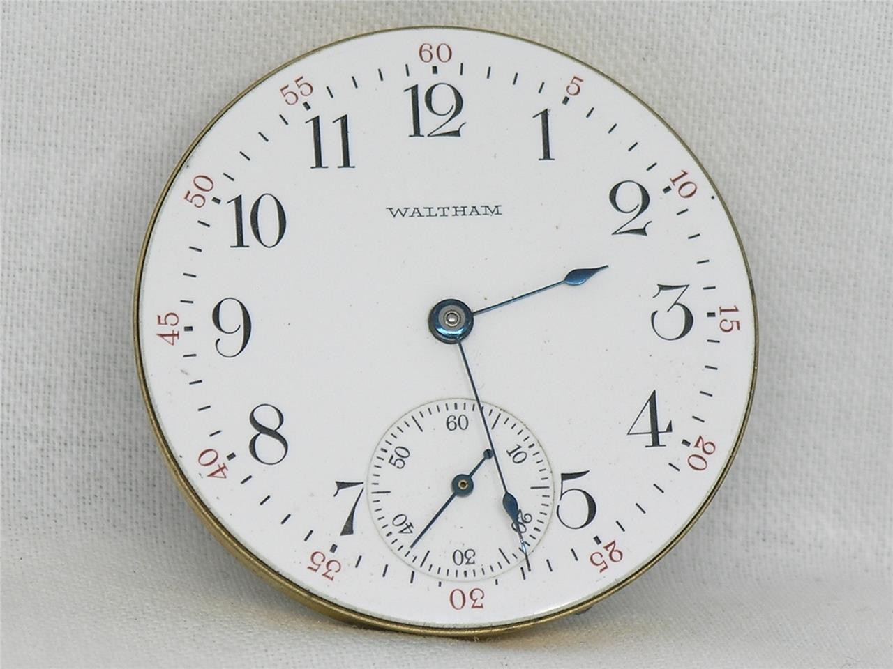 ANTIQUE 16S WALTHAM 17 JEWEL GRADE 623 OPEN FACE GILT POCKET WATCH, RUNNING!