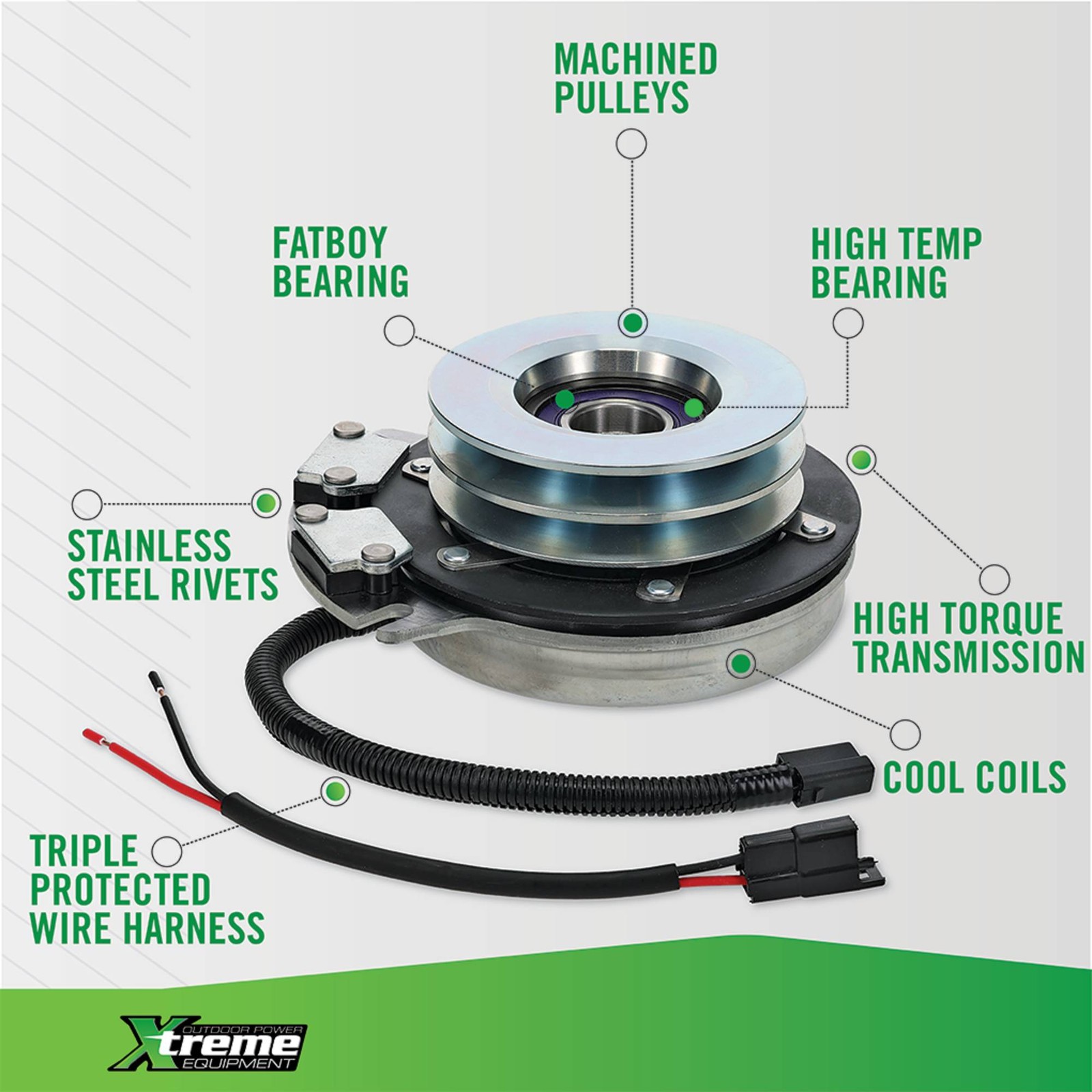 PTO Clutch For Grasshopper 388762 - HIGH TORQUE & Upgraded Bearings- 1.000" I.D.