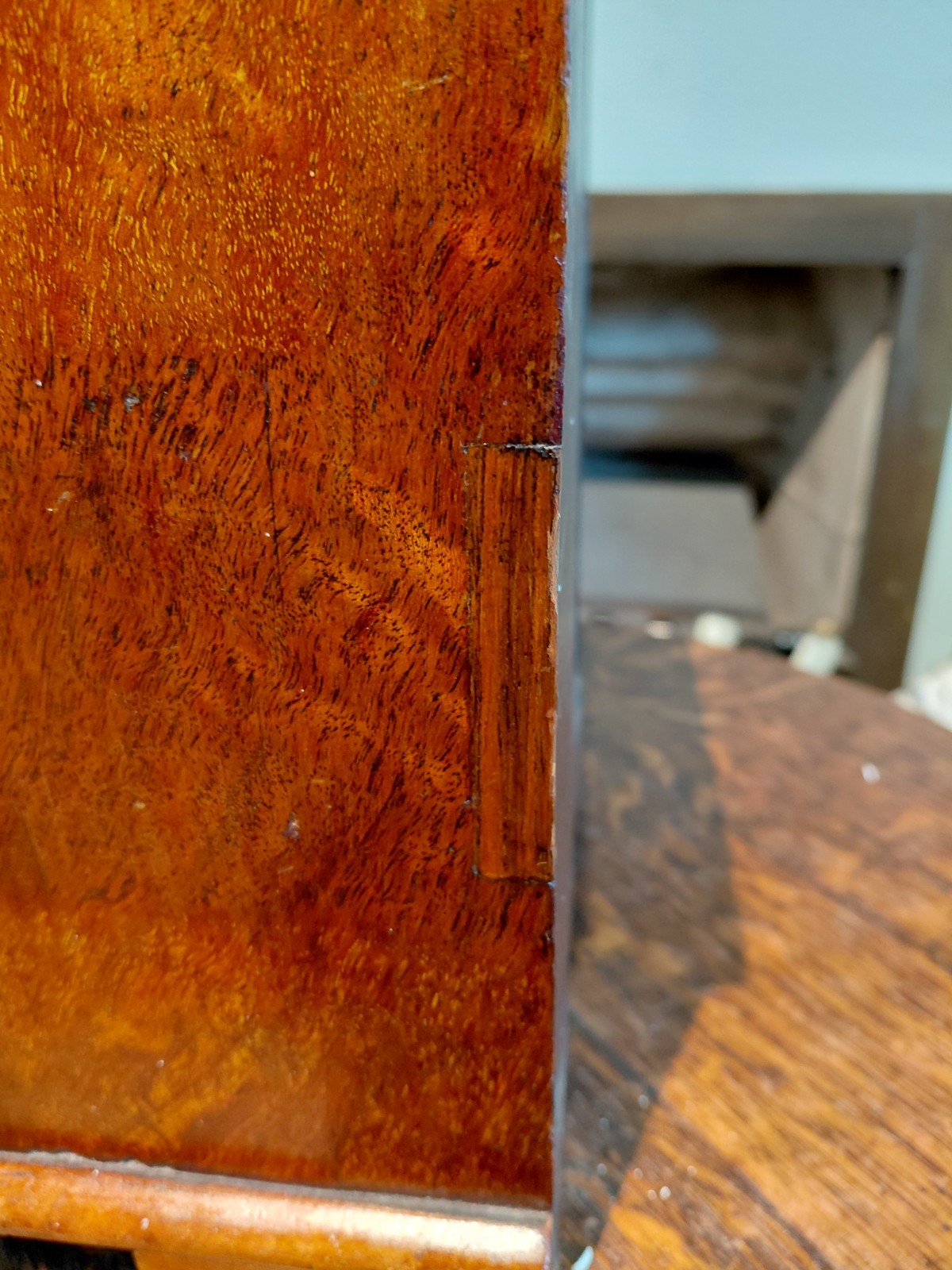 A Victorian Apprentice Piece Chest Of Drawers, Desktop 3 Drawers In Mahogany.