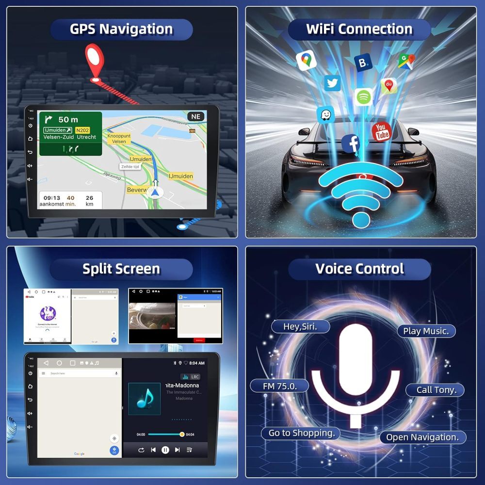 2+64GB Android 15 Car Stereo Radio GPS Navi Carplay For Dodge Charger 2011-2014