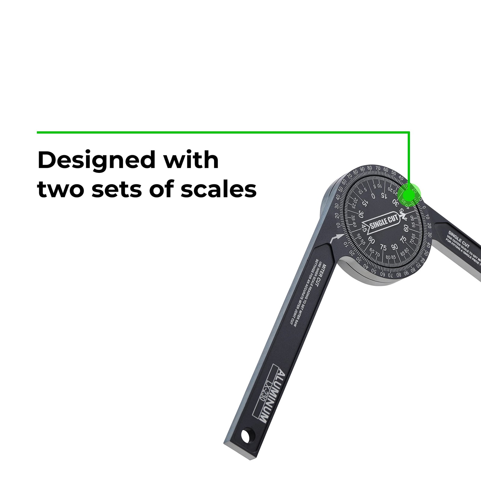 7-Inch Aluminum Miter Saw Protractor Angle Finder - Measuring Tool with Multi...