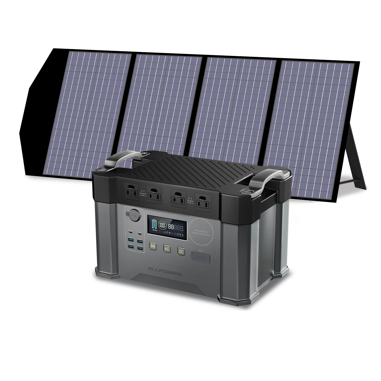 ALLPOWERS 2400W Solar Portable Power Station Generator Portable Solar Panel 140W
