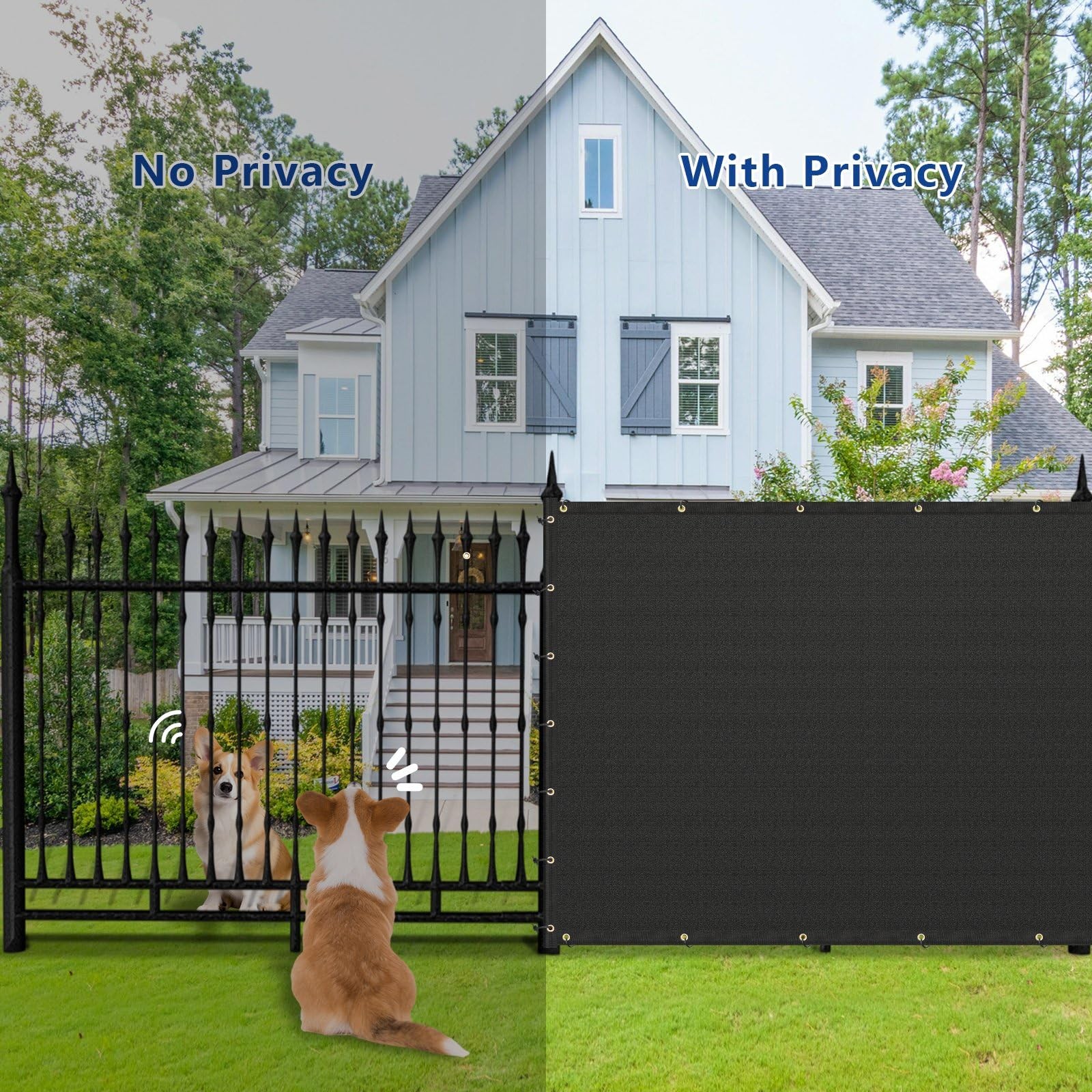 6' x 50' Black Heavy Duty Privacy Fence Screen - Commercial Grade Shade Cover...