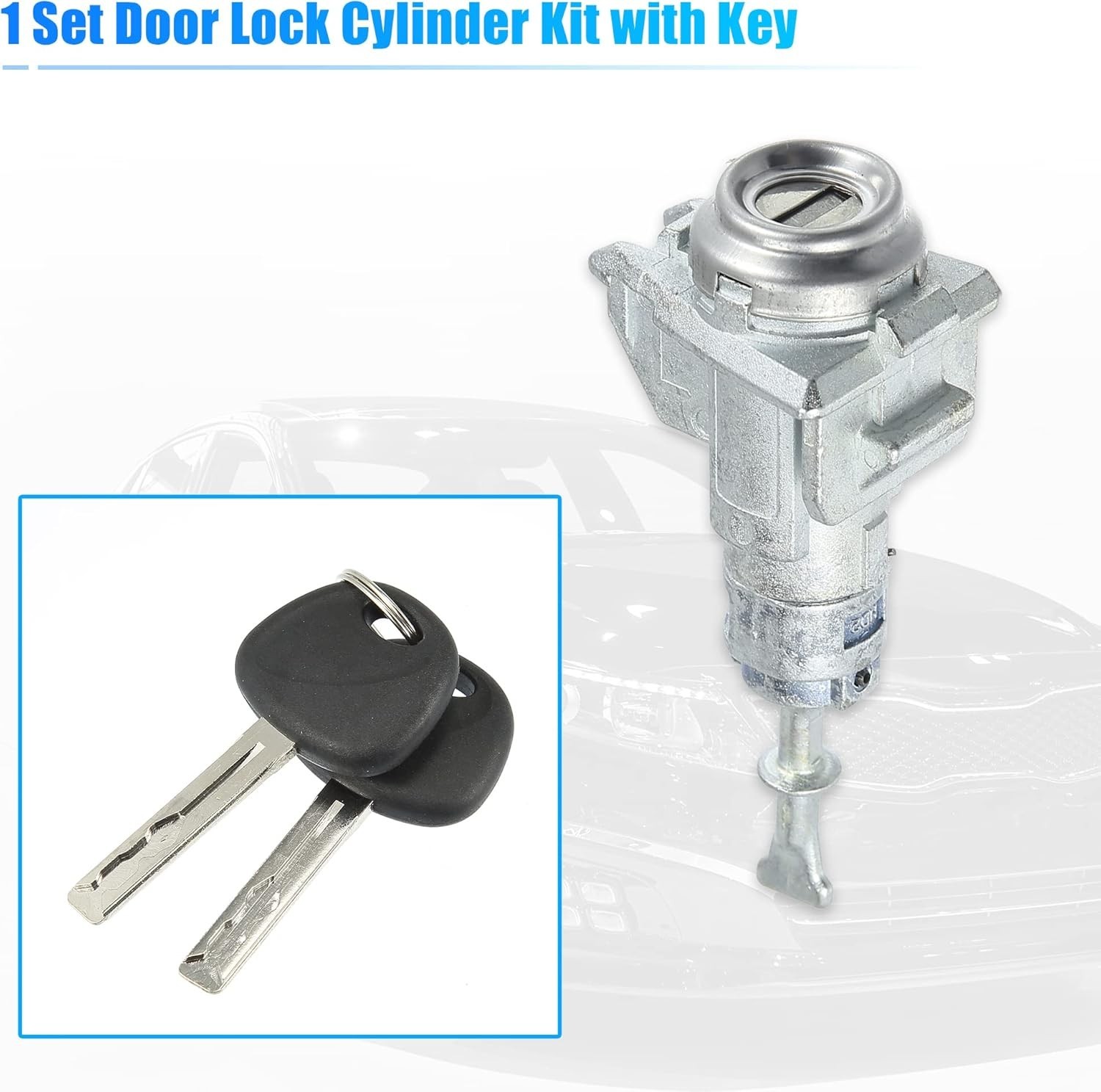 Ignition Lock Cylinder and Front Driver Side Door Lock Cylinder for Kia