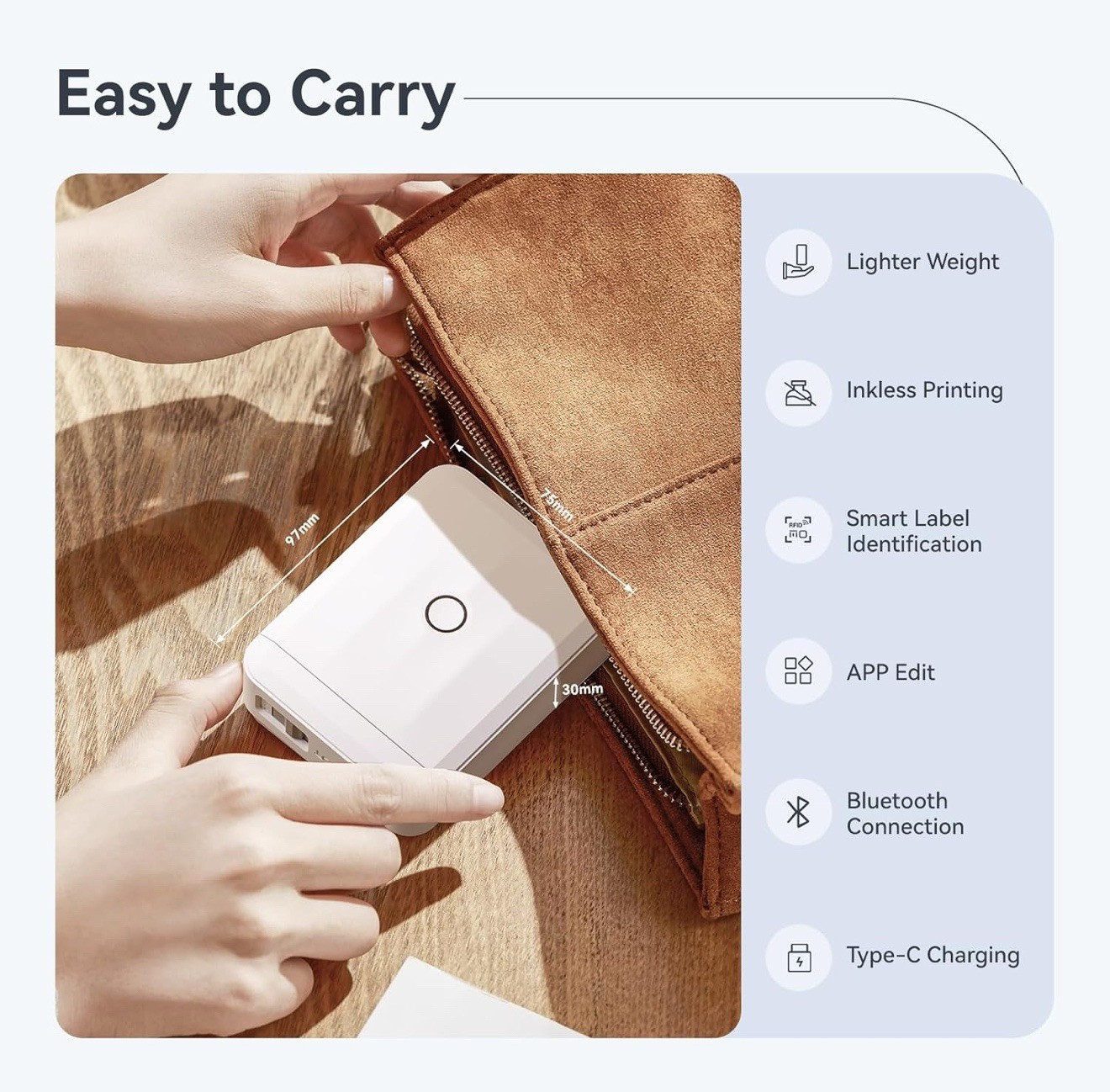 New NIIMBOT D110 Label Maker Machine Portable Bluetooth Thermal Sticker Labeler