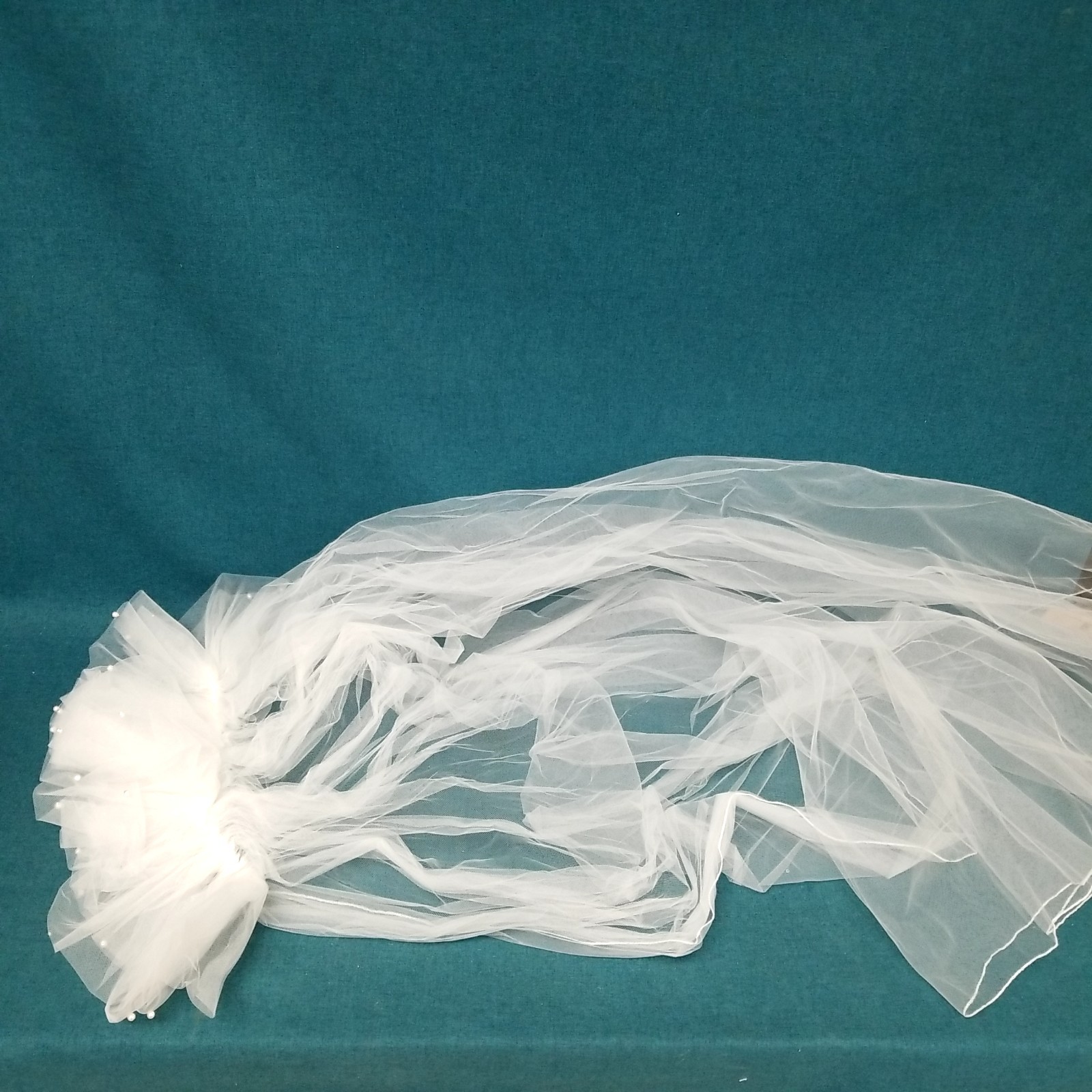 VTG Alfred Angelo 80s Wedding Dress Long Sleeve Sweetheart Ballgown Ivory W/Veil