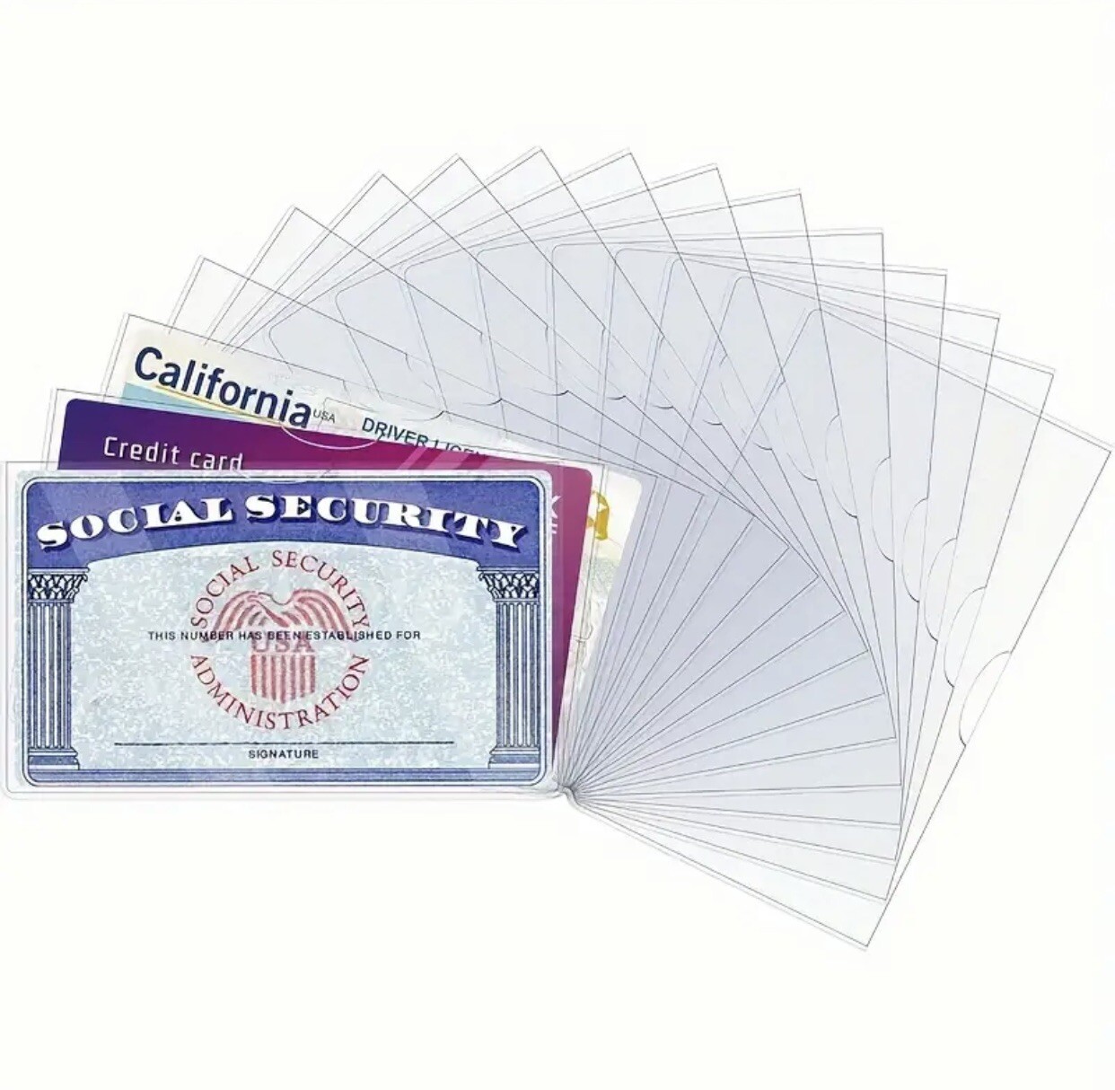 1x Social Security Card Protector Sleeve/New Medicare Card Protector Sleeve
