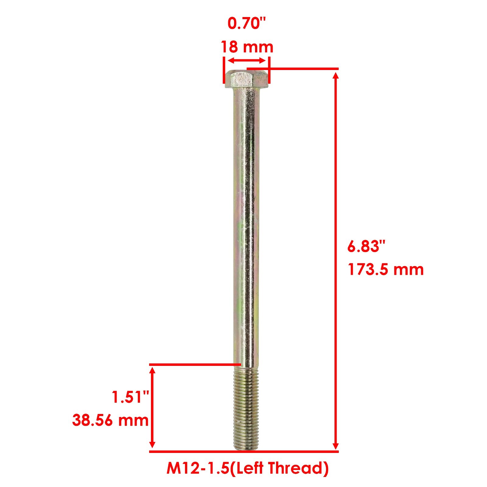 Caltric 7518868 Primary Clutch Bolt for Polaris Scrambler Sportsman Ranger