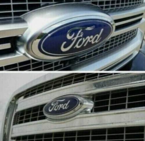 FORD BLUE 9 INCH Emblem For Front Grille/Tailgate Oval Badge Chrome Logo 2004-16