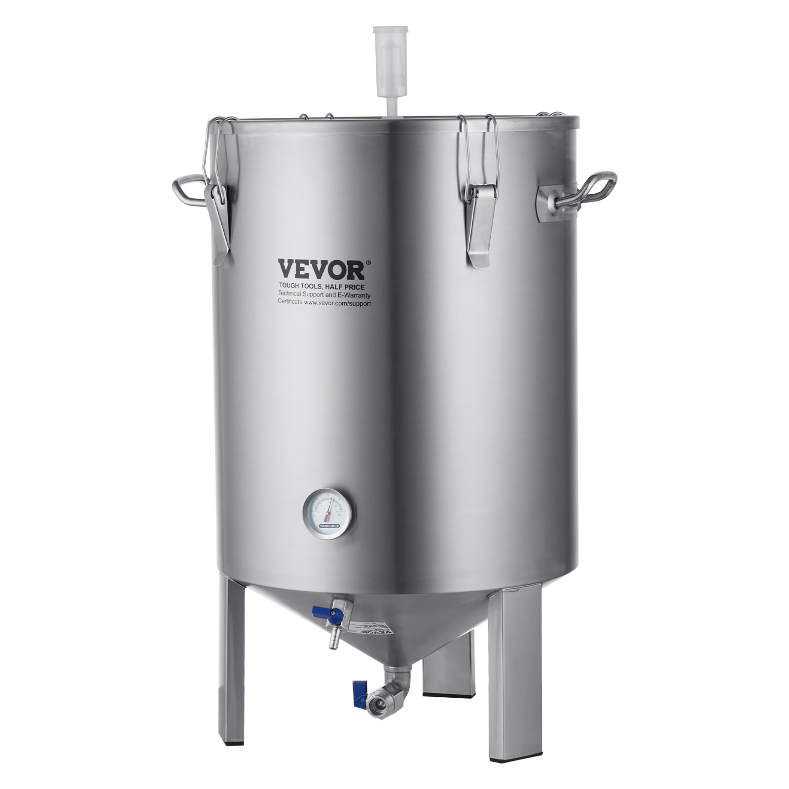 VEVOR 16 Gal Stainless Steel Home Brew Kettle Set Beer Brew Bucket Fermentor