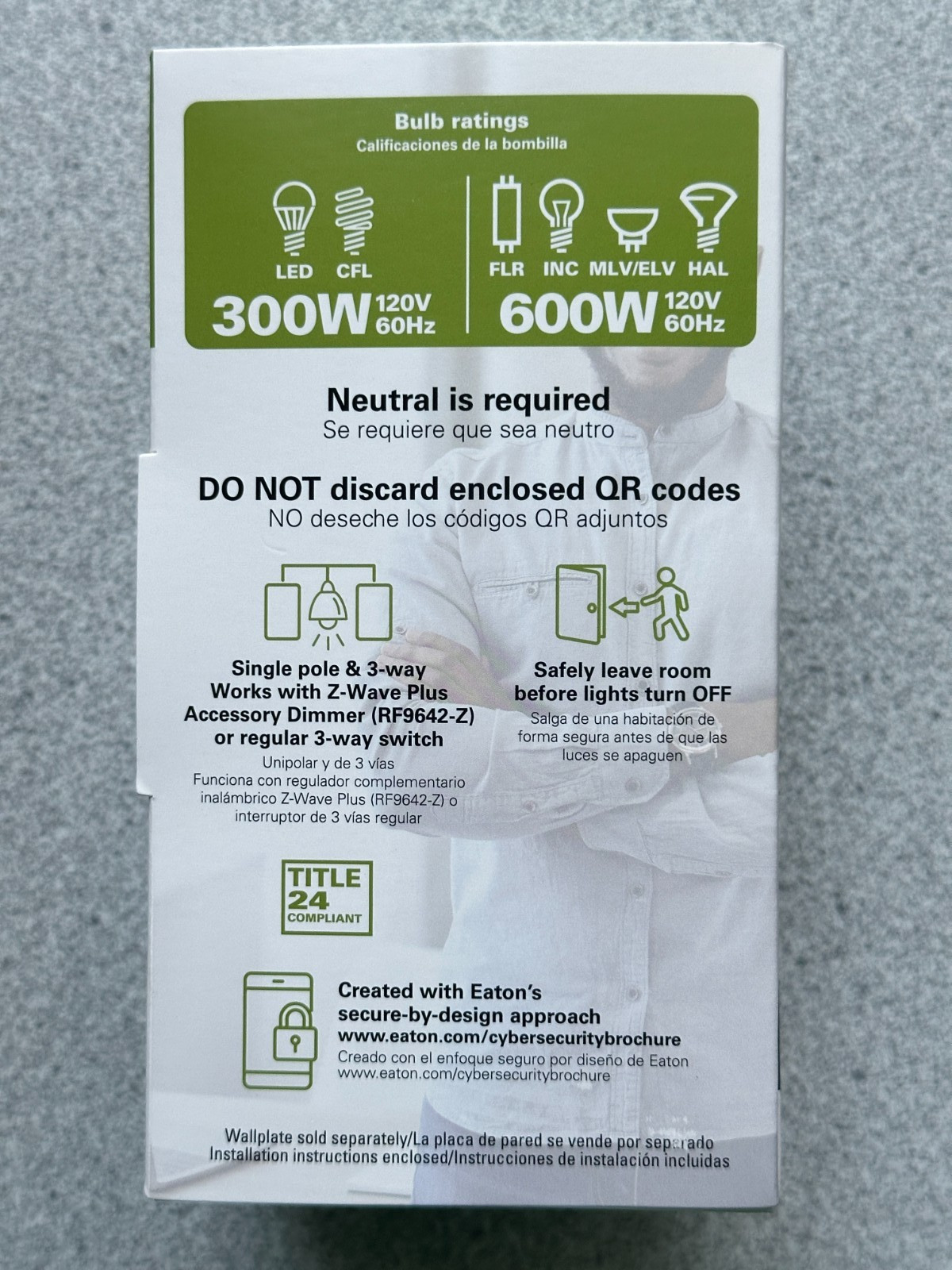 LOT of 4 NEW SEALED Eaton Smart Home Z-Wave Plus Universal Dimmers RF9643-NDW