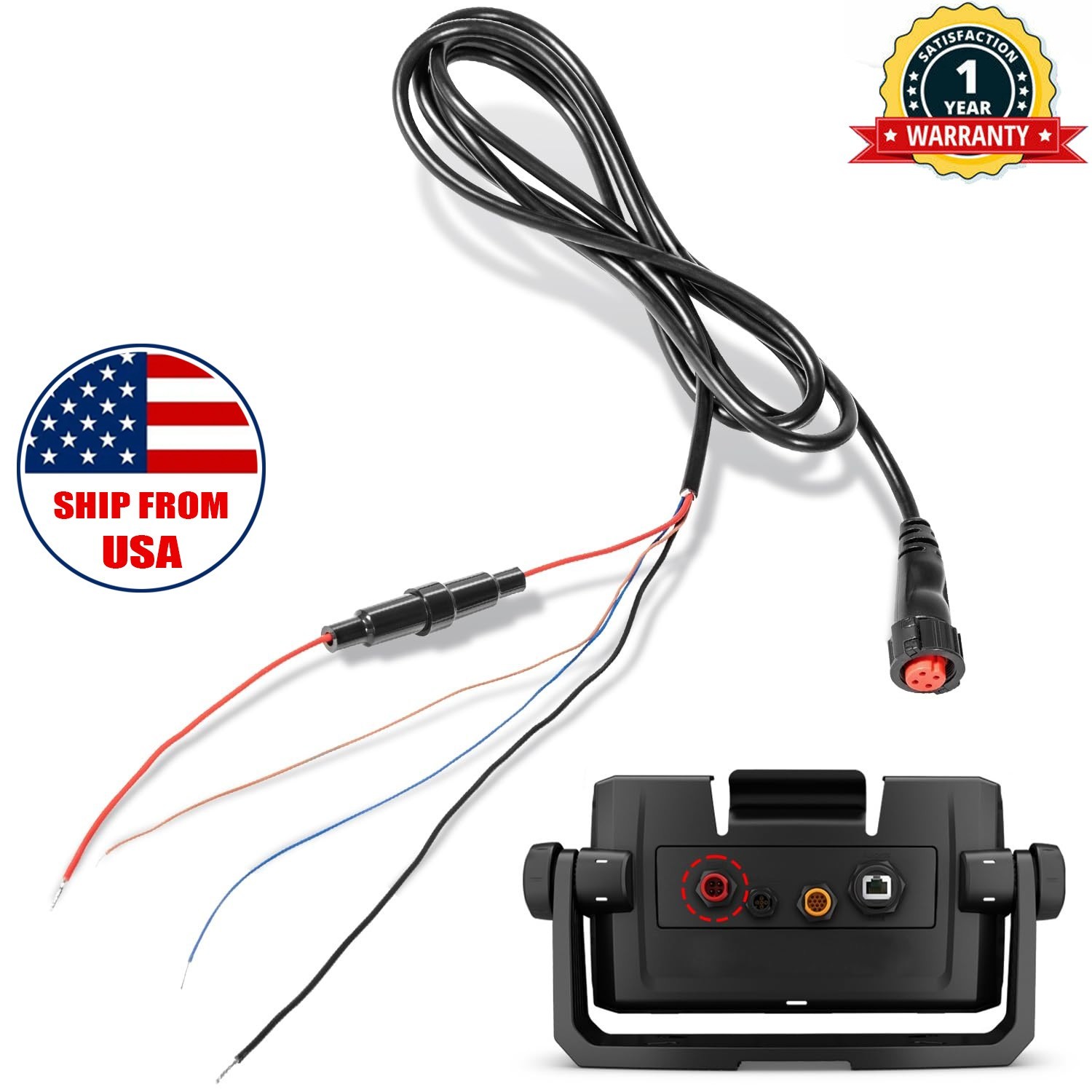 010-12445-00 Power/Data Cable for Garmin echoMAP Chirp/Plus/UHD GPSMAP Panoptix