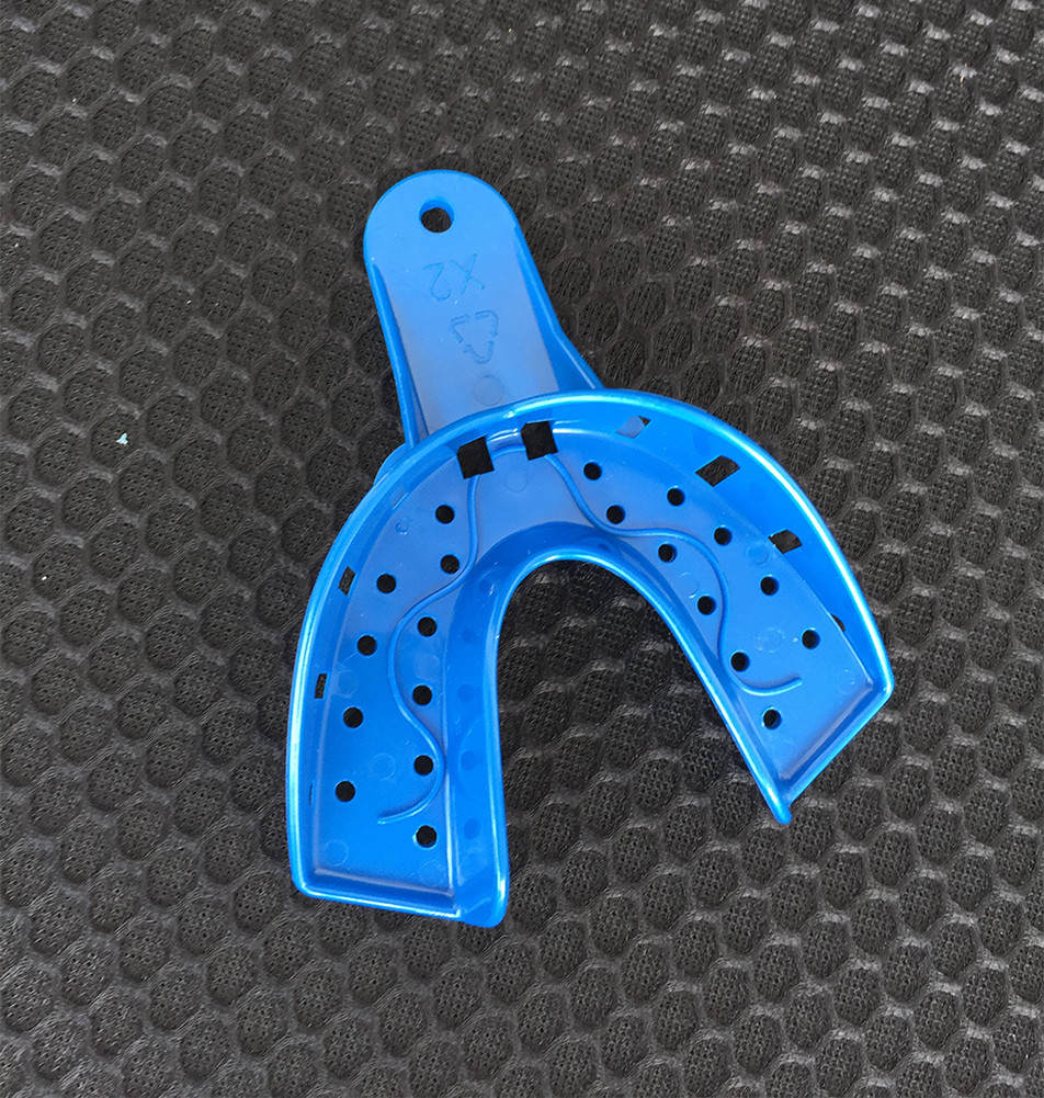 12Pc Easyinsmile Dental S/M/L/XL Perforated Plastic Impression Trays Upper/Lower