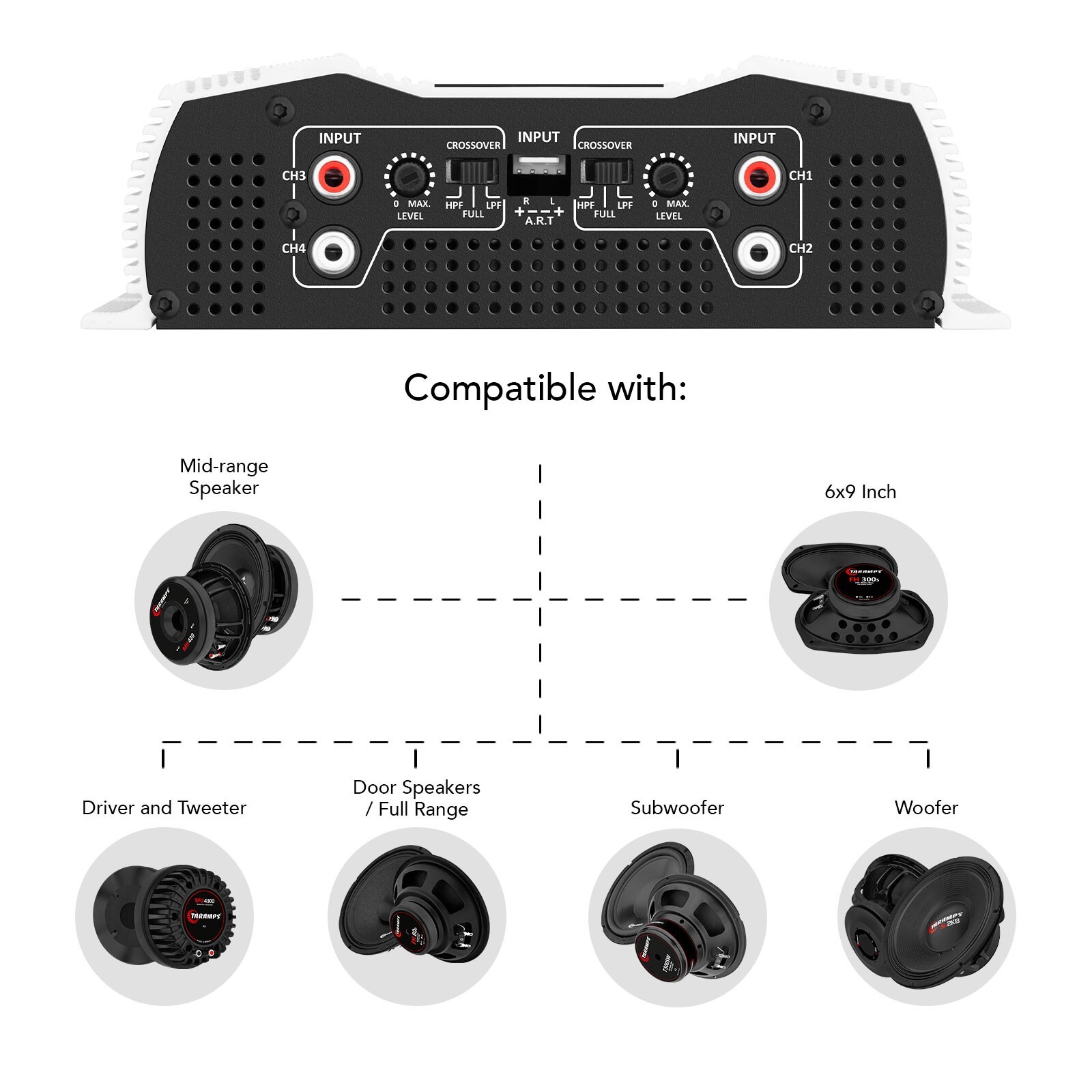 [US SELLER] Taramps DS 800x4 800 watts 2 Ohms Amplifier 4 Channel 800W RMS