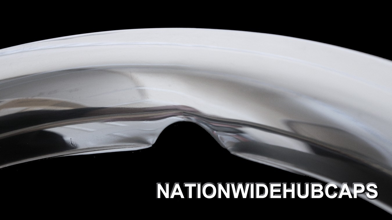 Set 4 15" STAINLESS TRIM RINGS BEAUTY BANDS GLAMOUR WHEEL STEEL WHEELS LUG RIMS