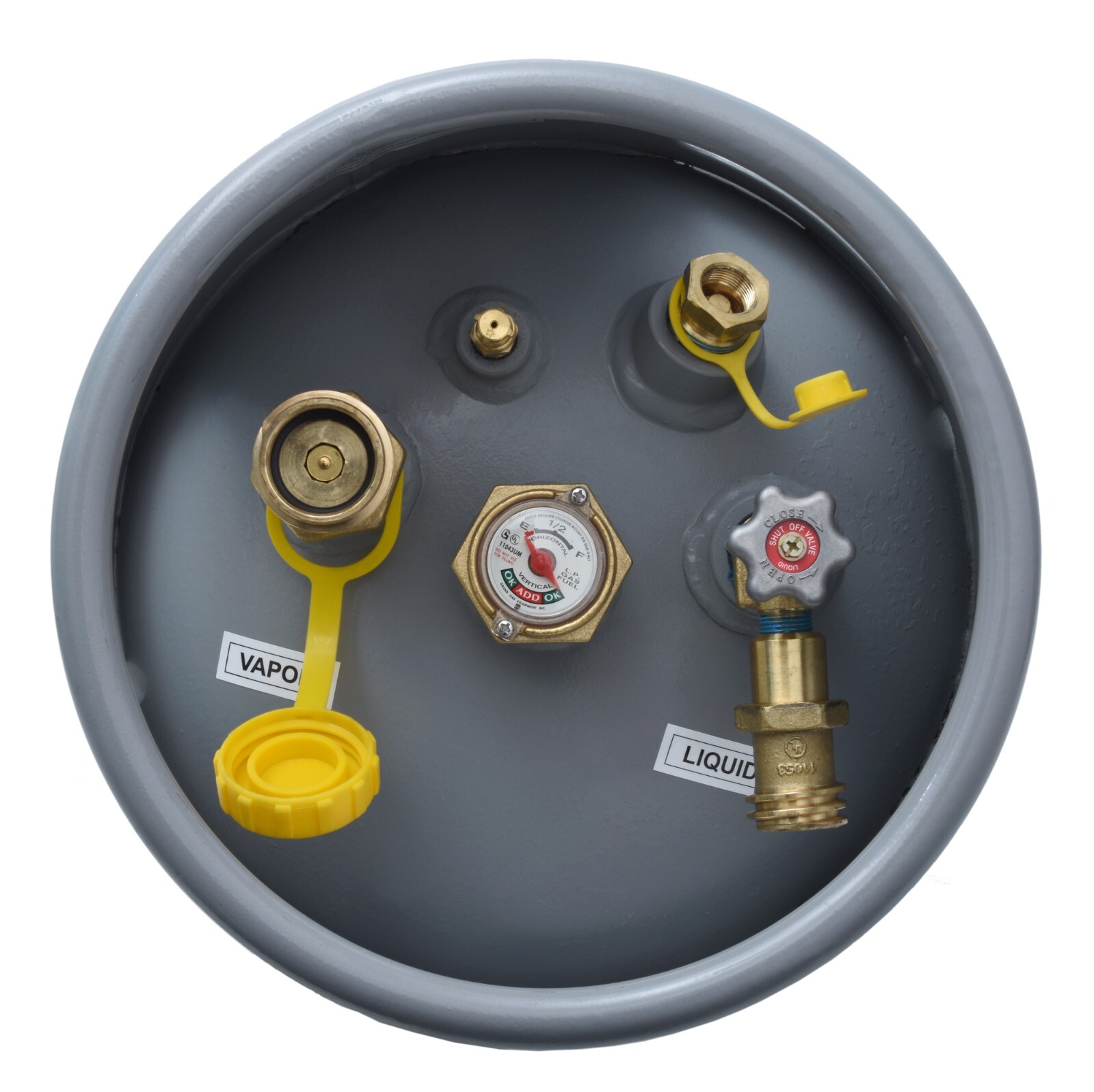 Flame King 33.5 LB Steel Forklift Propane Cylinder With Gauge and Fill Valve