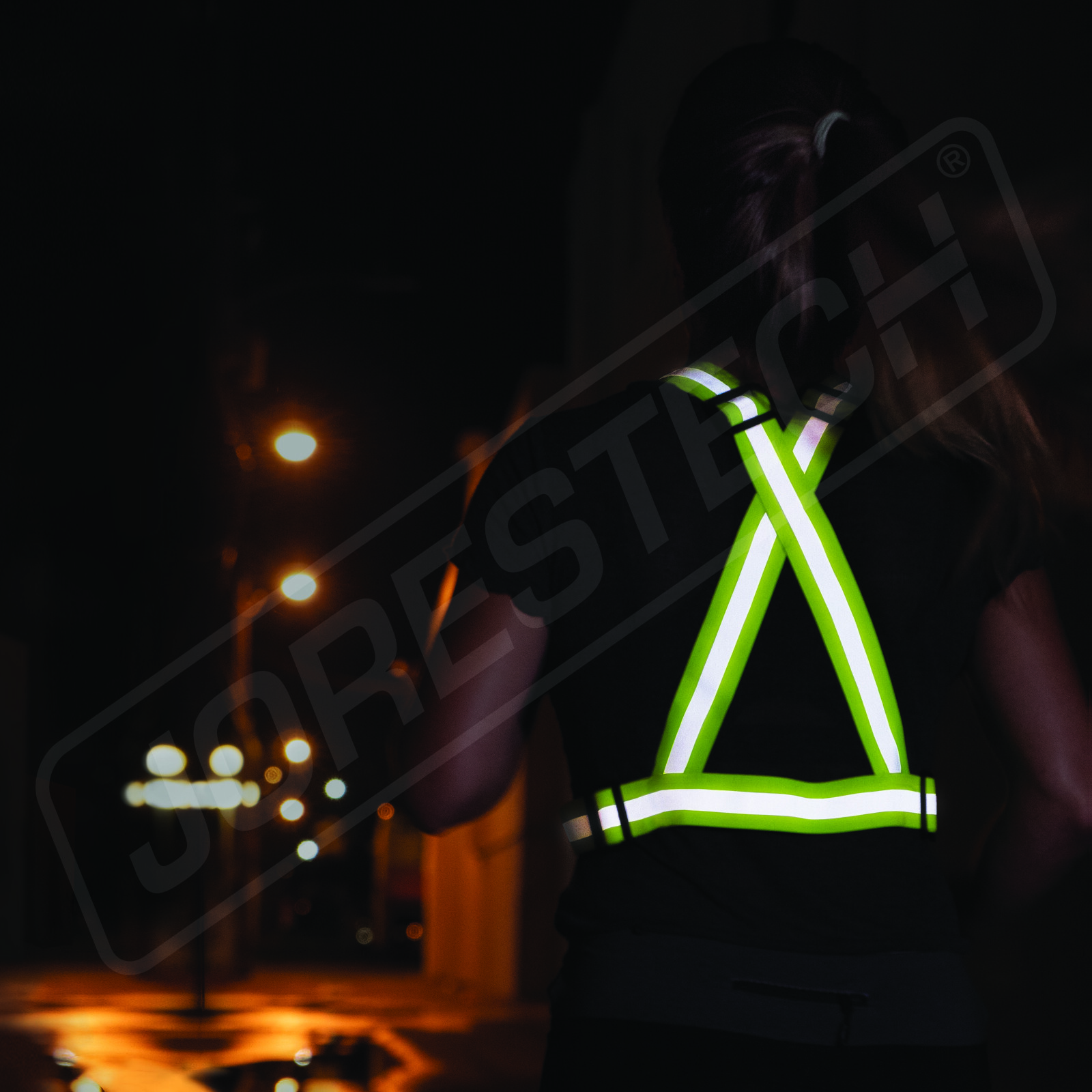 New Hi Vis Reflective Vest Safety Belt Running Walking Cycling Biking JORESTECH