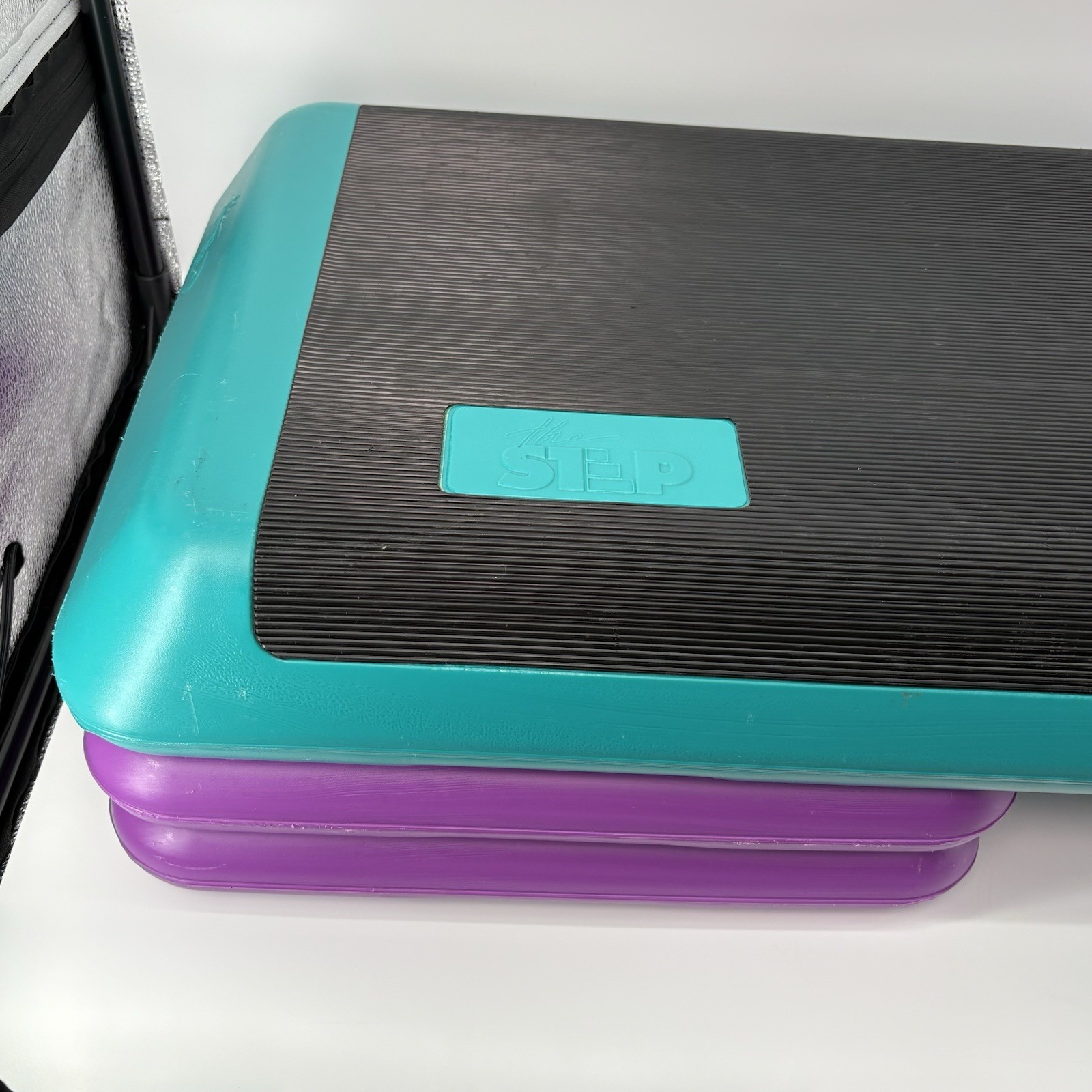 Vintage THE STEP Original Exercise 43" Aerobic Stepper w/ 4 Risers Free Shipping