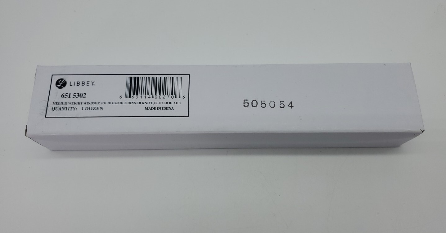 World Tableware 651 5302 Windsor 8" Fluted Dinner Knife - Dozen Libbey