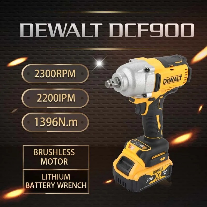 DeWALT DCF900 20V Brushless Impact Wrench 1/2" 1898Nm High Torque Cordless..