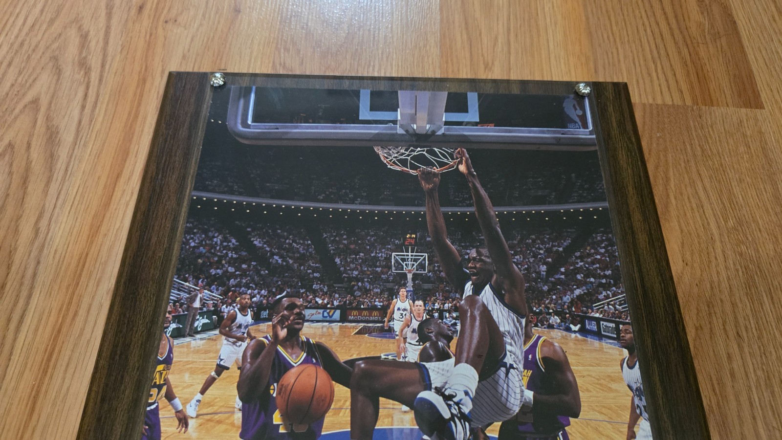 SIGNED Shaquille O'Neal Wall Plaque Shaq Rookie of the Year 1993 Orlando Magic