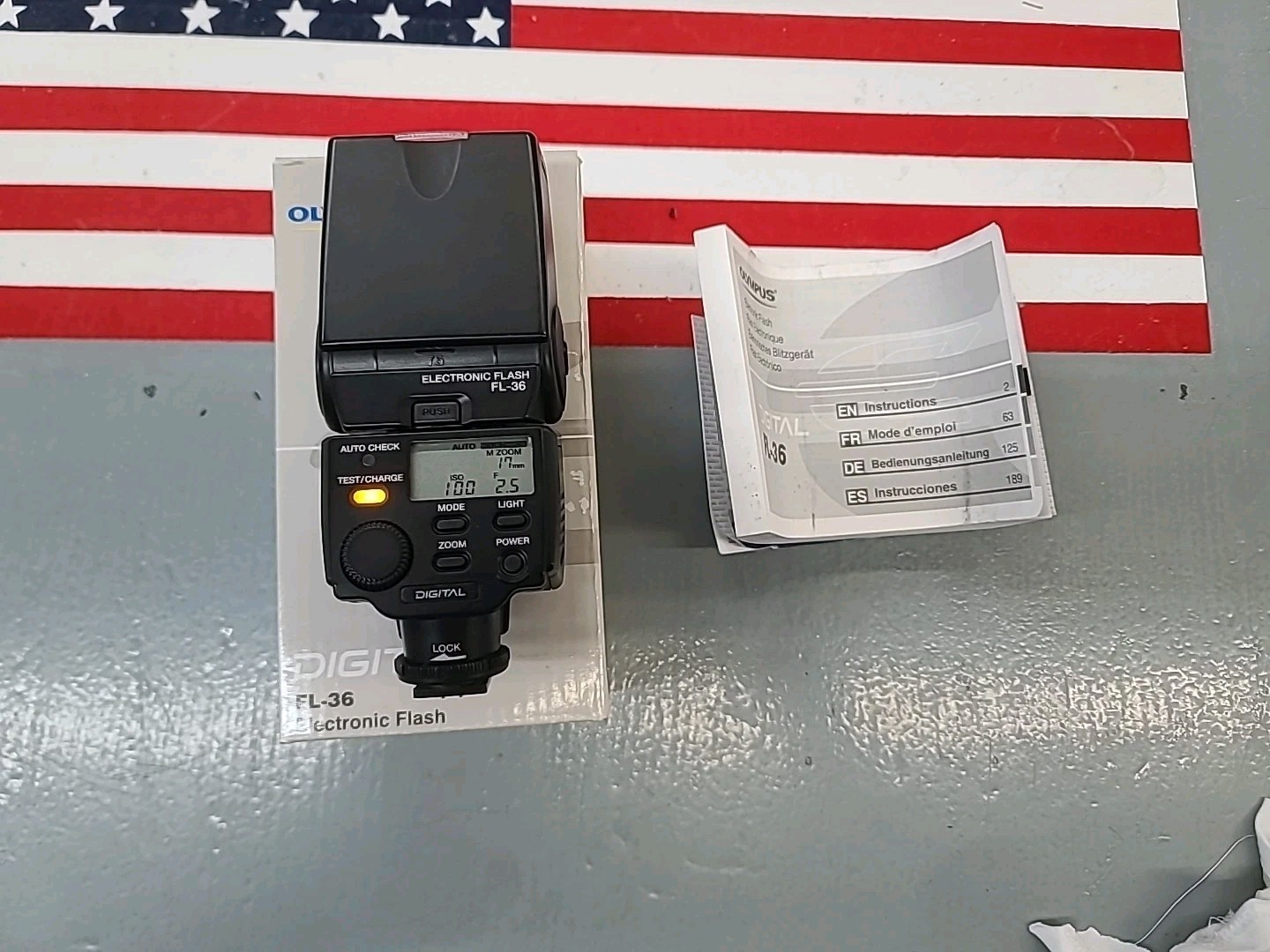 Olympus FL-36 Electronic Digital Flash TESTED and WORKING Very good condition