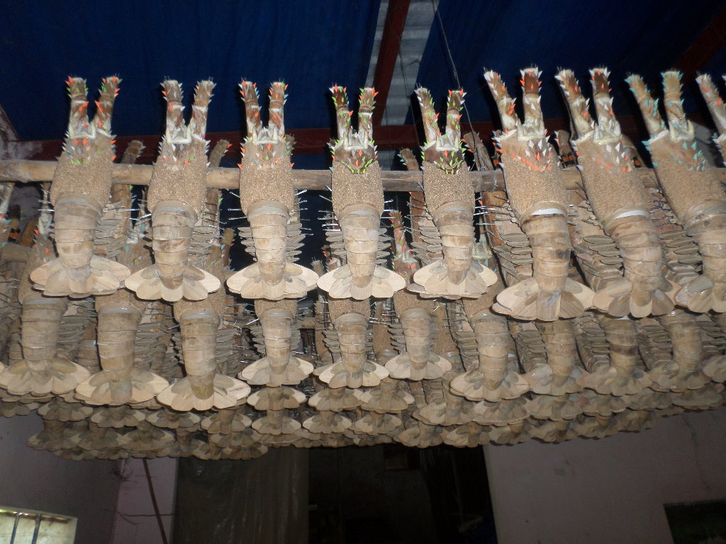 Handmade Bamboo Lobster Wall Decoration Model, New, Free Shipping