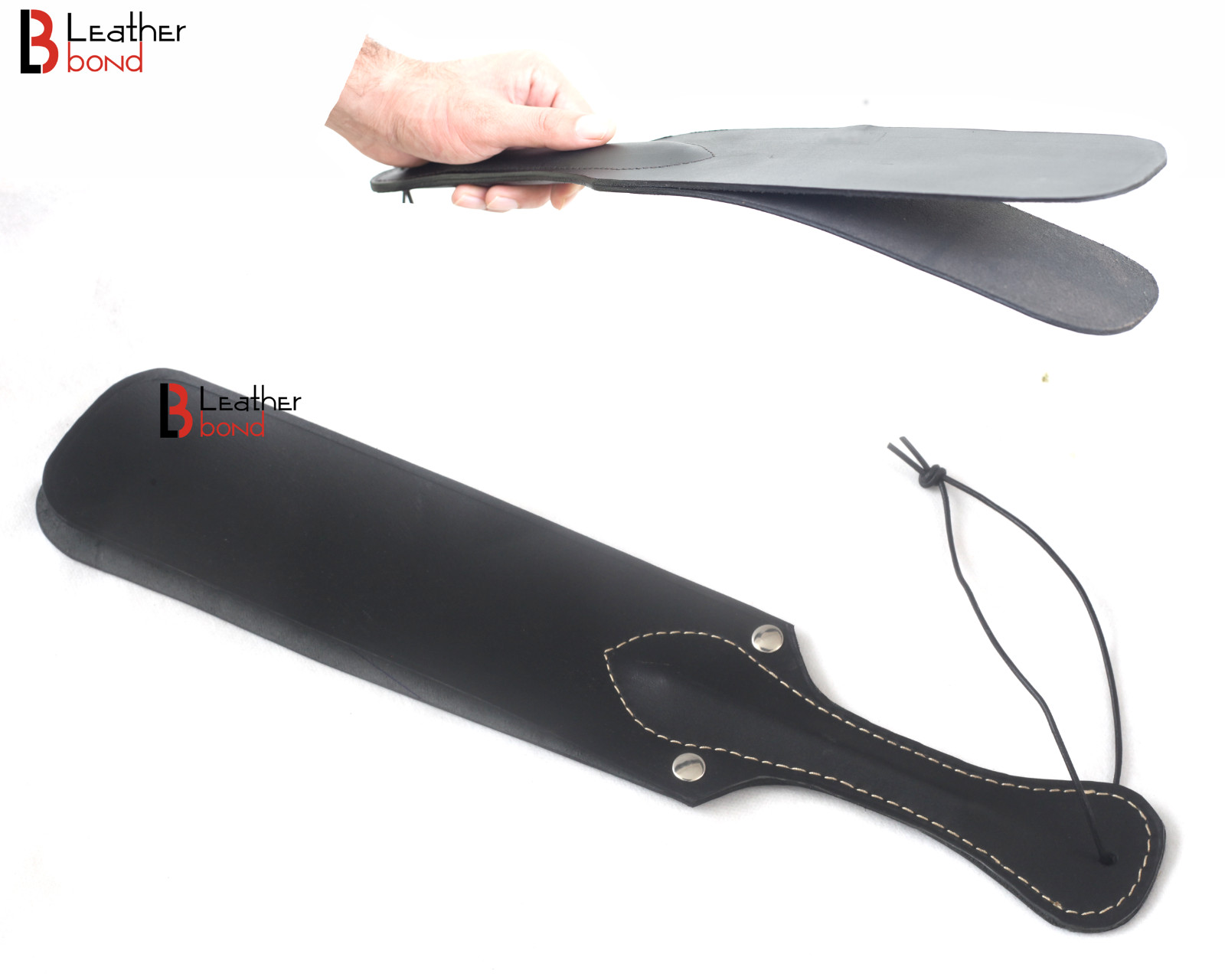 Real Cowhide Saddle Leather Spanking BDSM Paddle Slapper Thick, Weighty Hand Mad