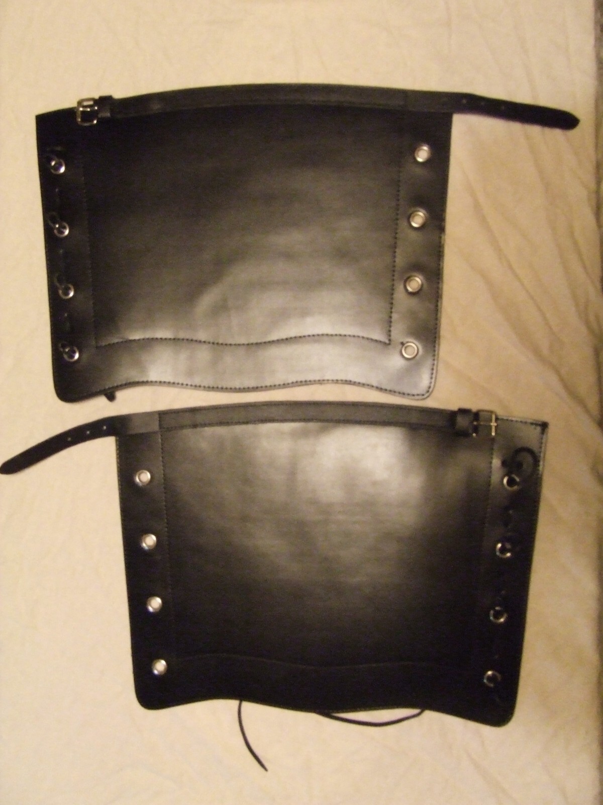 Reproduction Victorian Black leather gaiters LARGE British Army Zulu war