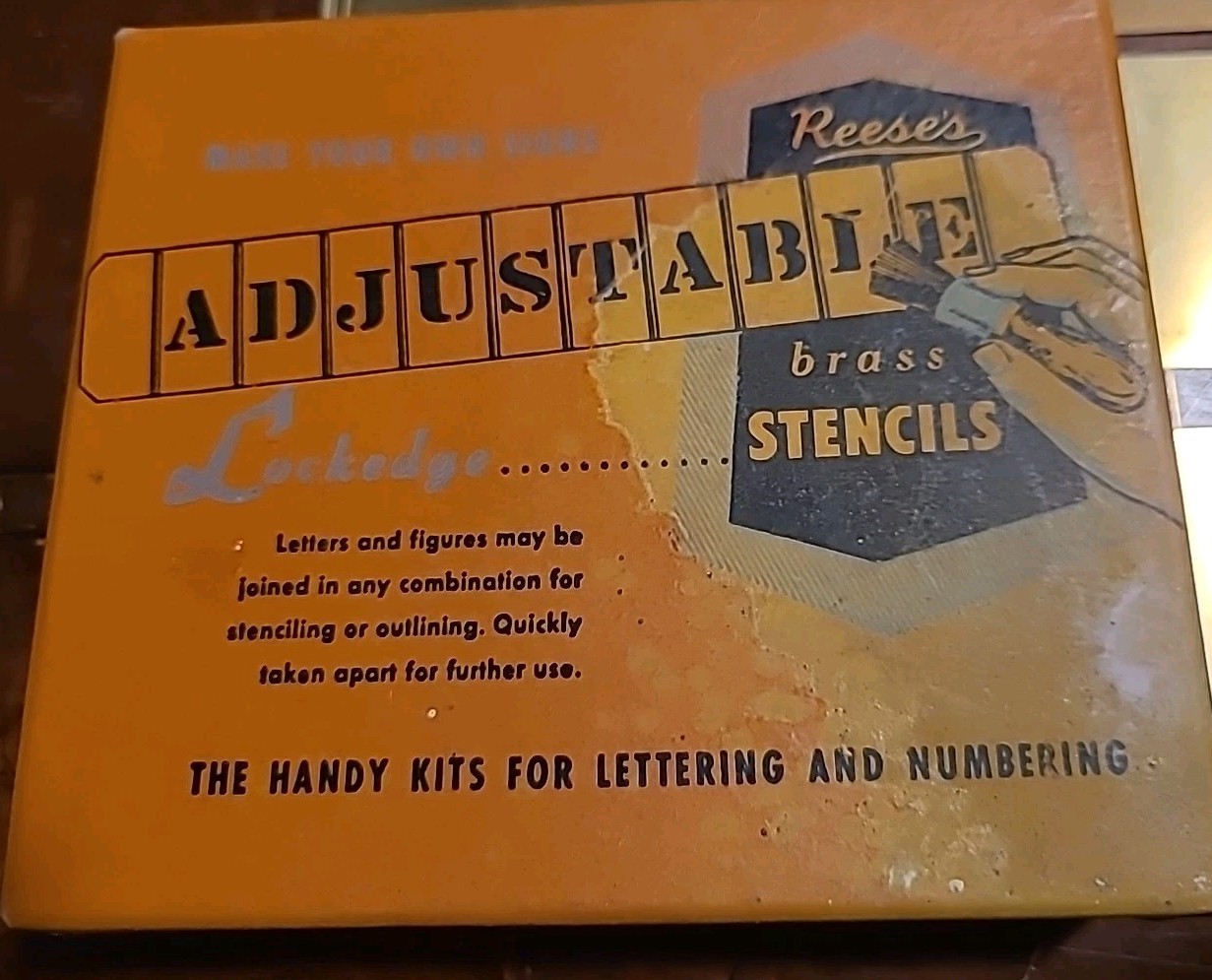 Reese's Adjustable 28 Brass Stencils 2" Kit for Numbers 0-10 Multiples + Extras