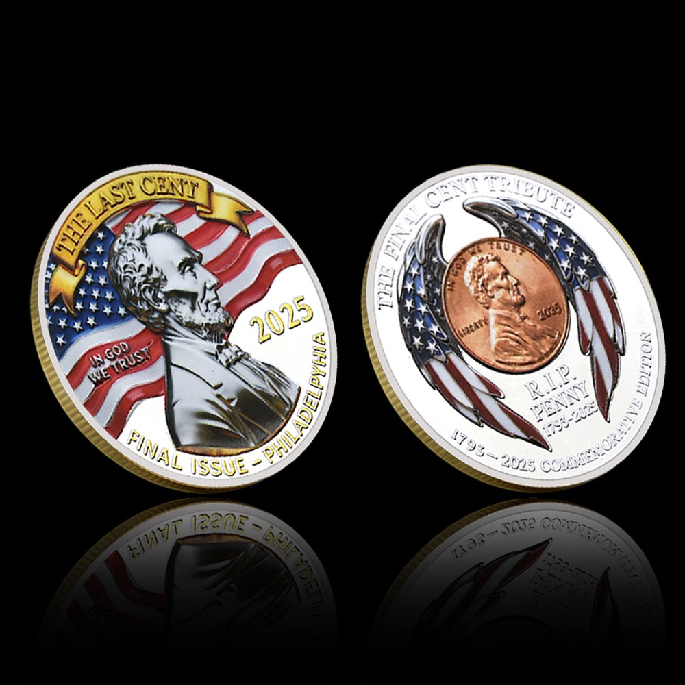 2025 Last Cent Commemorative Coin, Final Penny Tribute, R.I.P. Penny Collectible