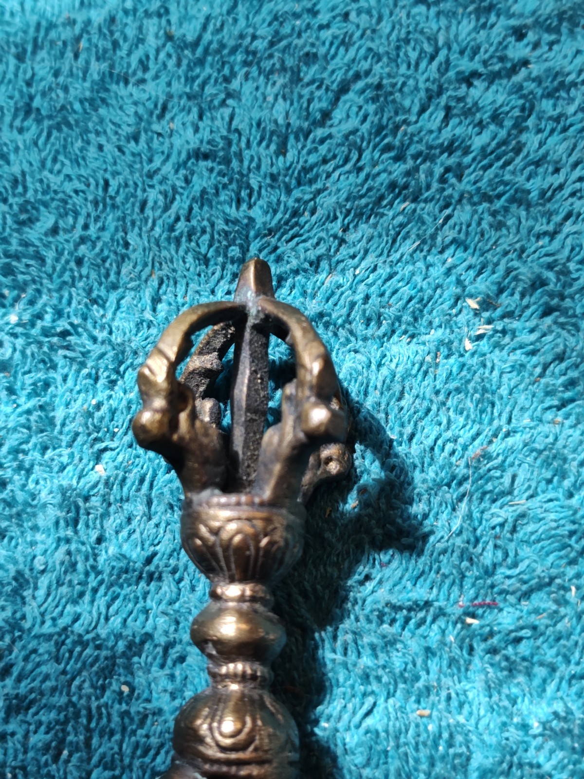 Brass Handcrafted Tibetan Buddhist Vajra Dorje Ritual object 3.5”