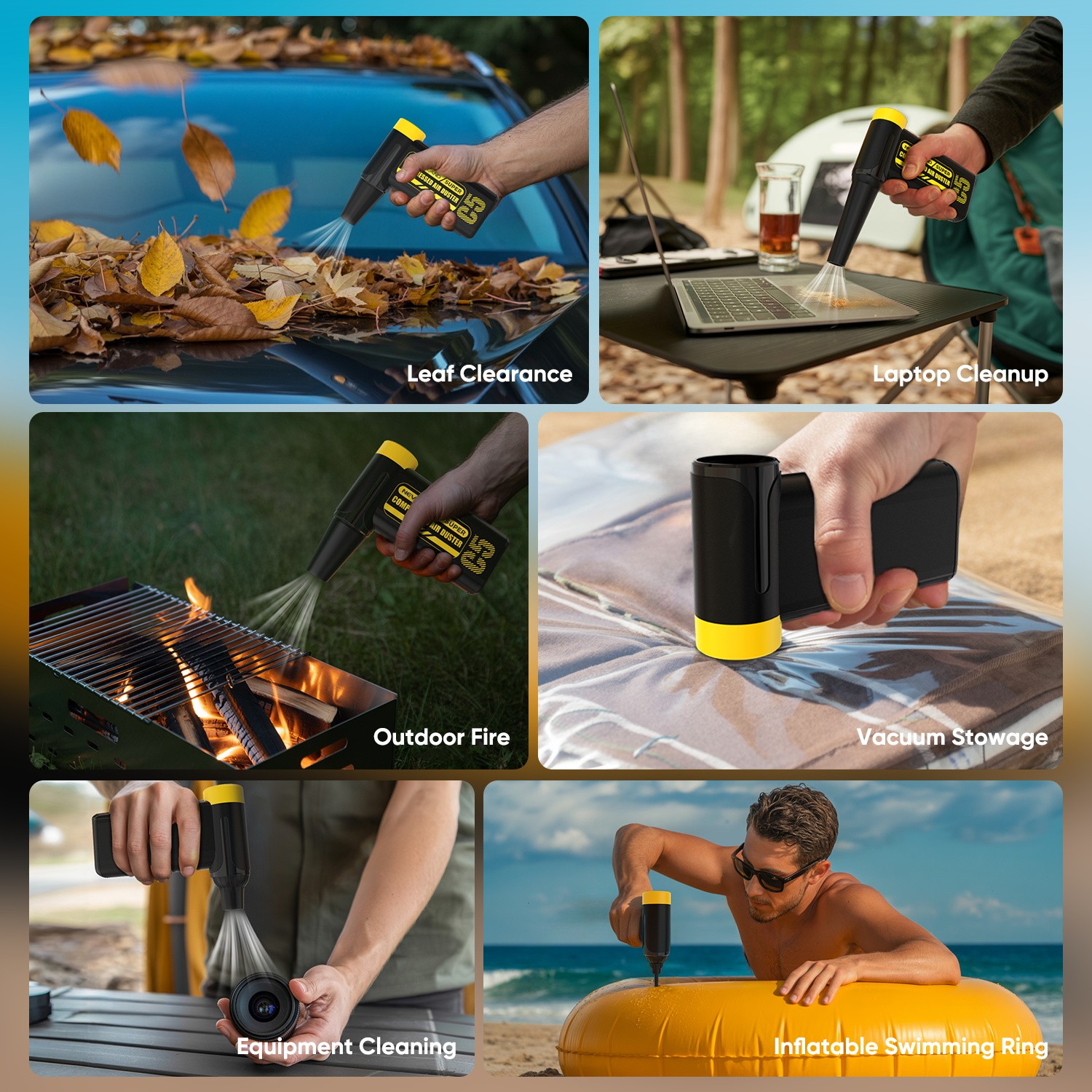 240,000 RPM Cordless Air Duster Rechargeable Air Blower for PC & Car Cleaning US