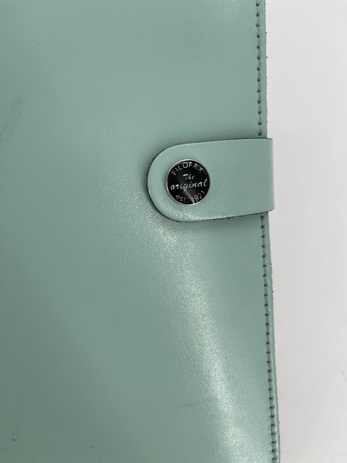 Filofax Original A5 Duck Egg Blue Leather Organizer With Paper Inserts