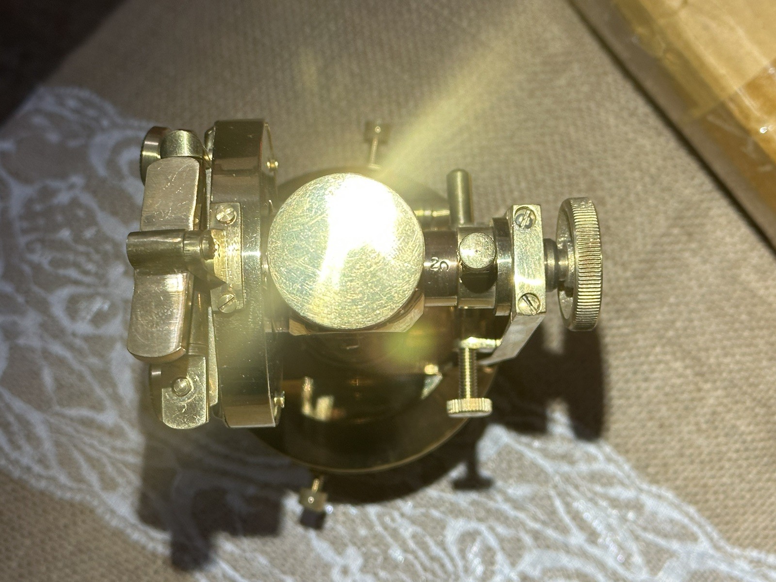 Surveyor's Brass Theodolite Stanley London in Original Condition Transit