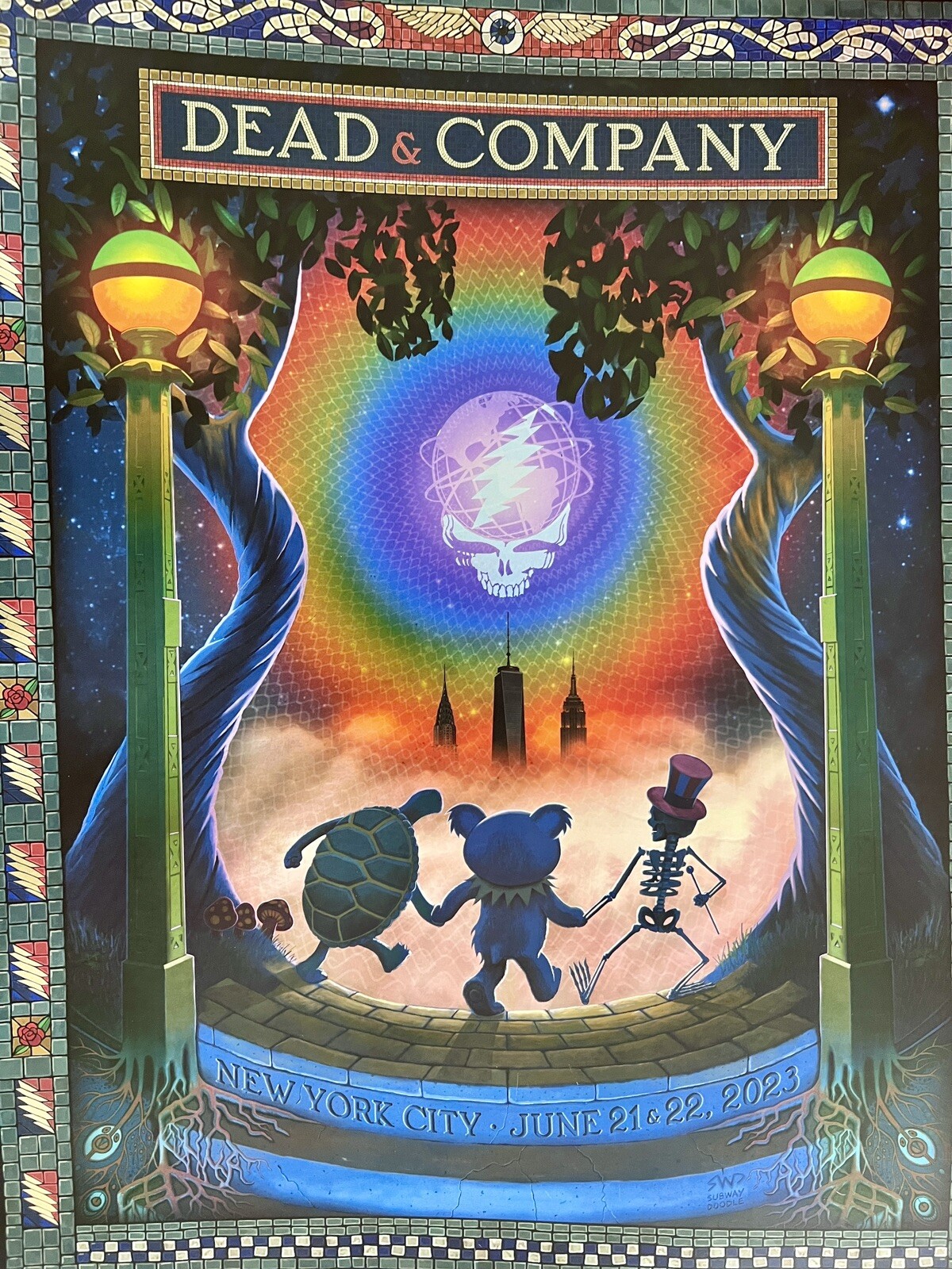 Dead & Company Foil Poster NYC Citi Field 6/21 6/22 2023 Tour Concert Poster