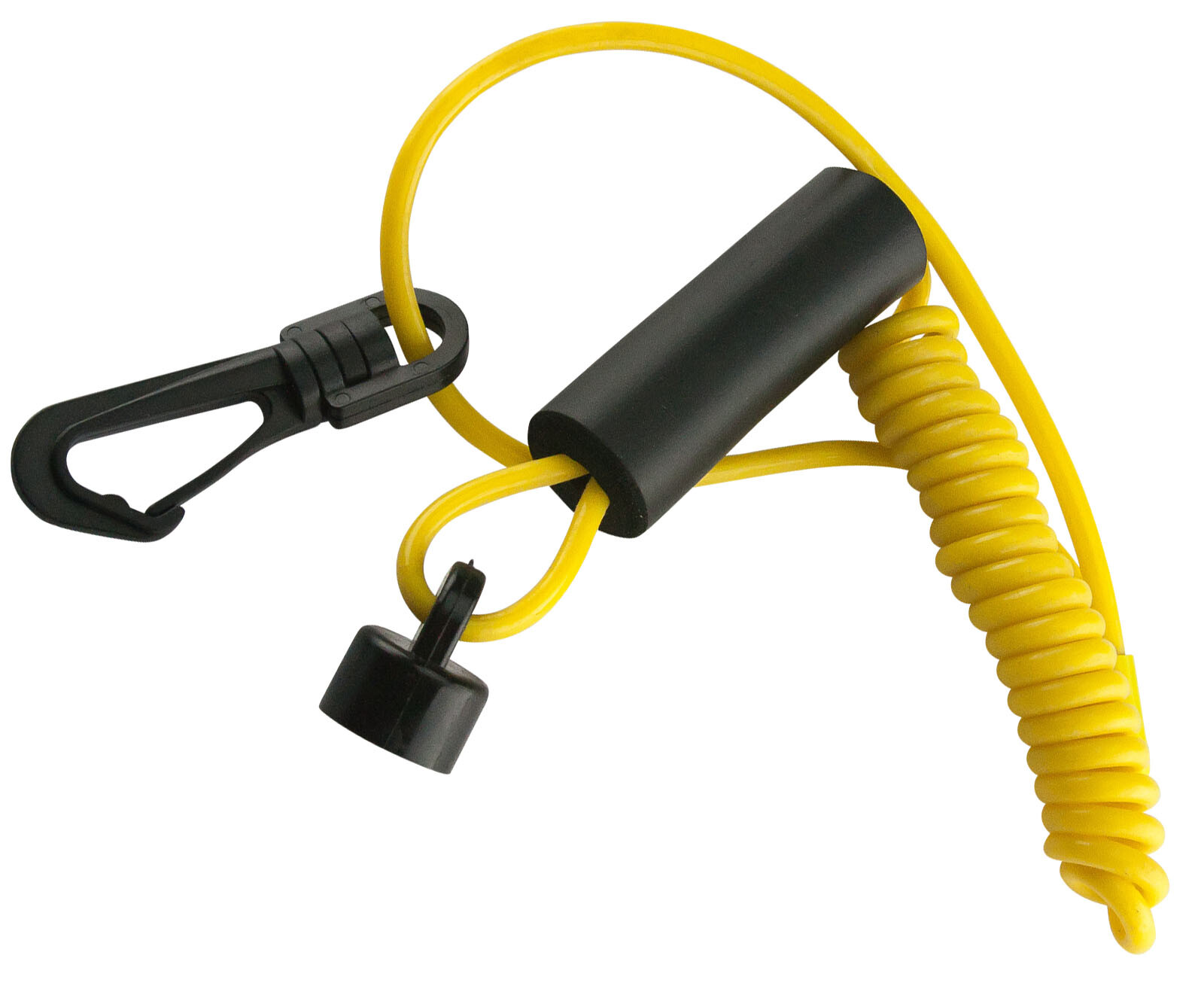 SeaDoo Clip-on Non DESS High-Vis Yellow Lanyard Safety Tether Key Floating