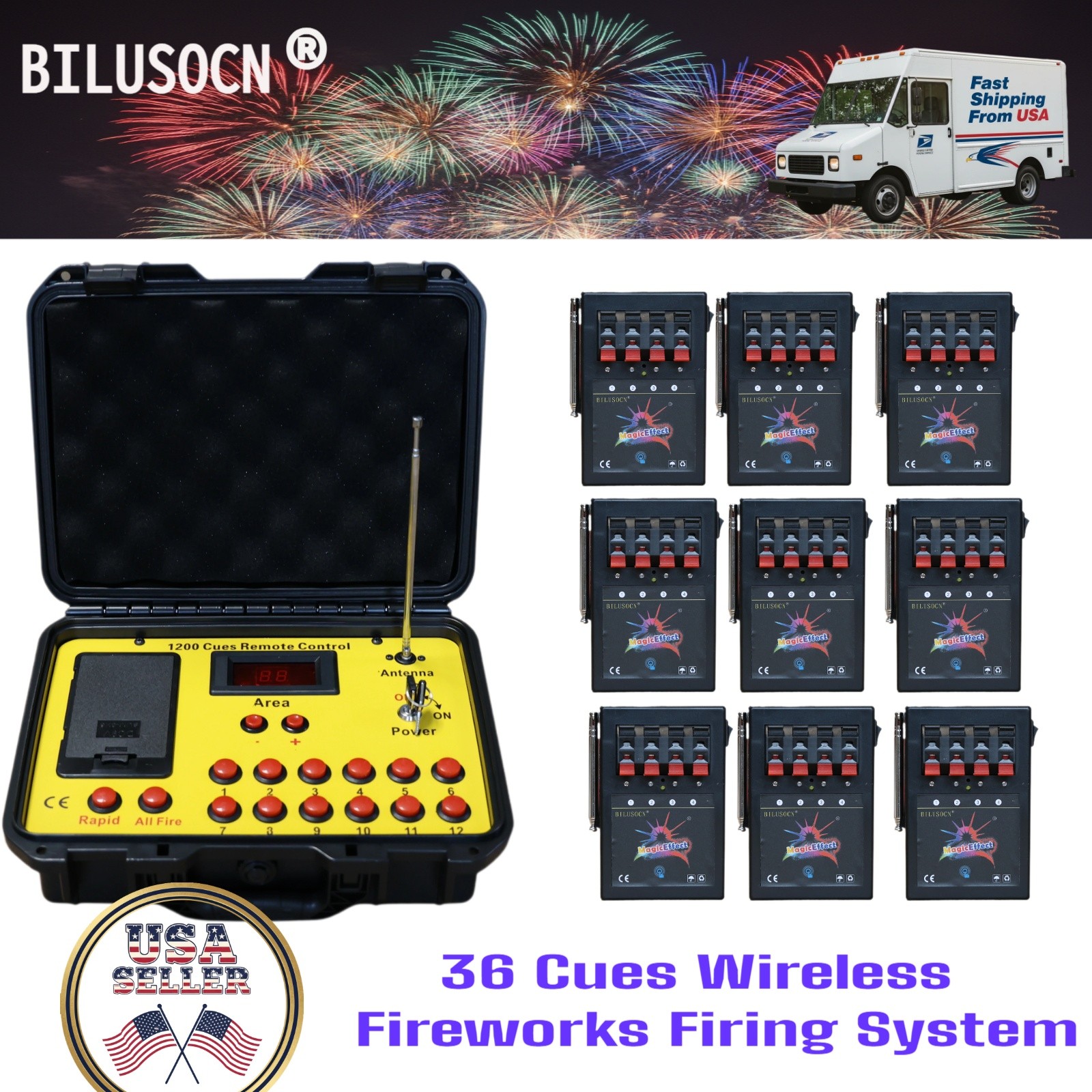 36 Channels Fireworks Firing System for Wedding Stage Fountain Party Celebration