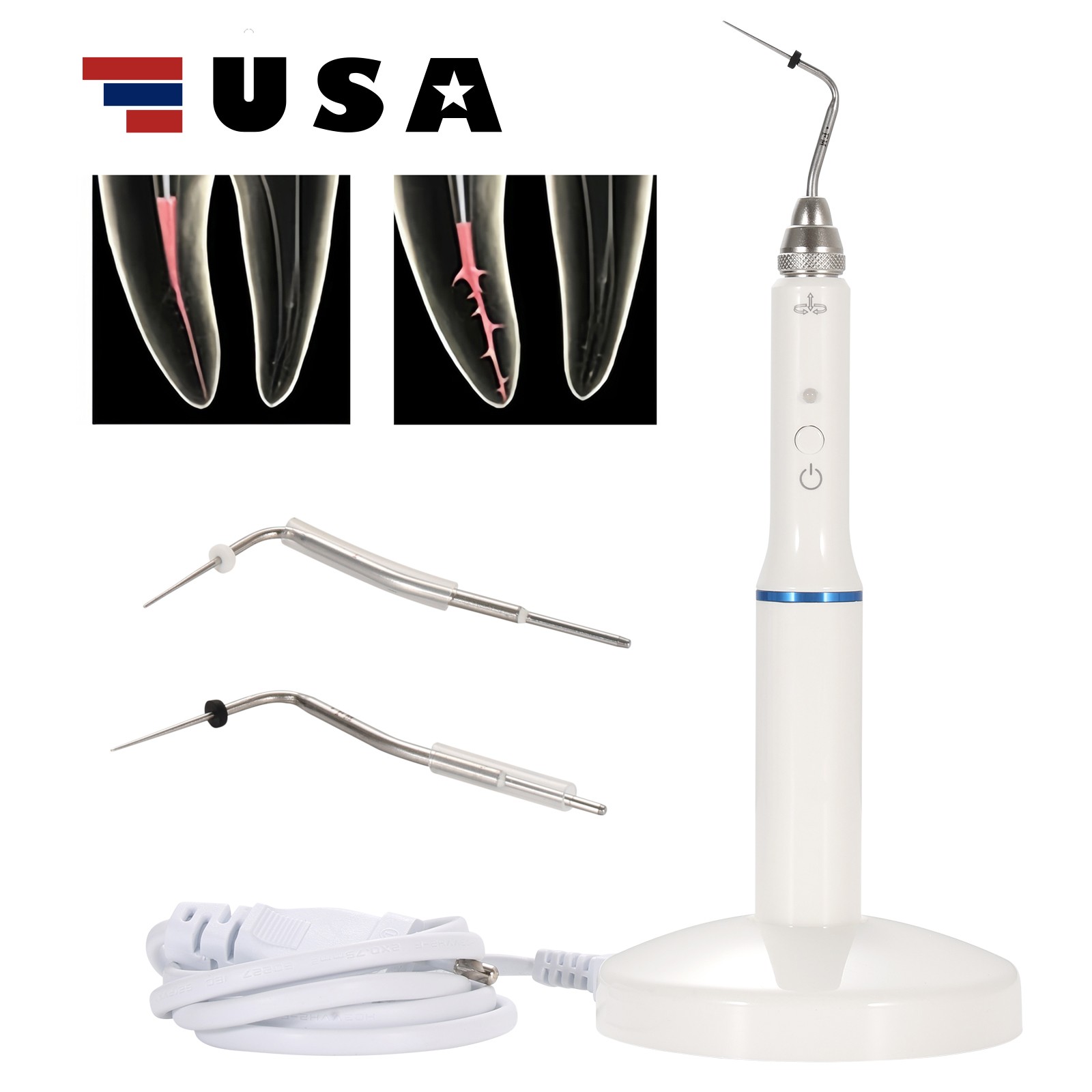 Dental Gutta Percha Obturation System Endo Heated Pen Wireless Eododontic+2 Tips