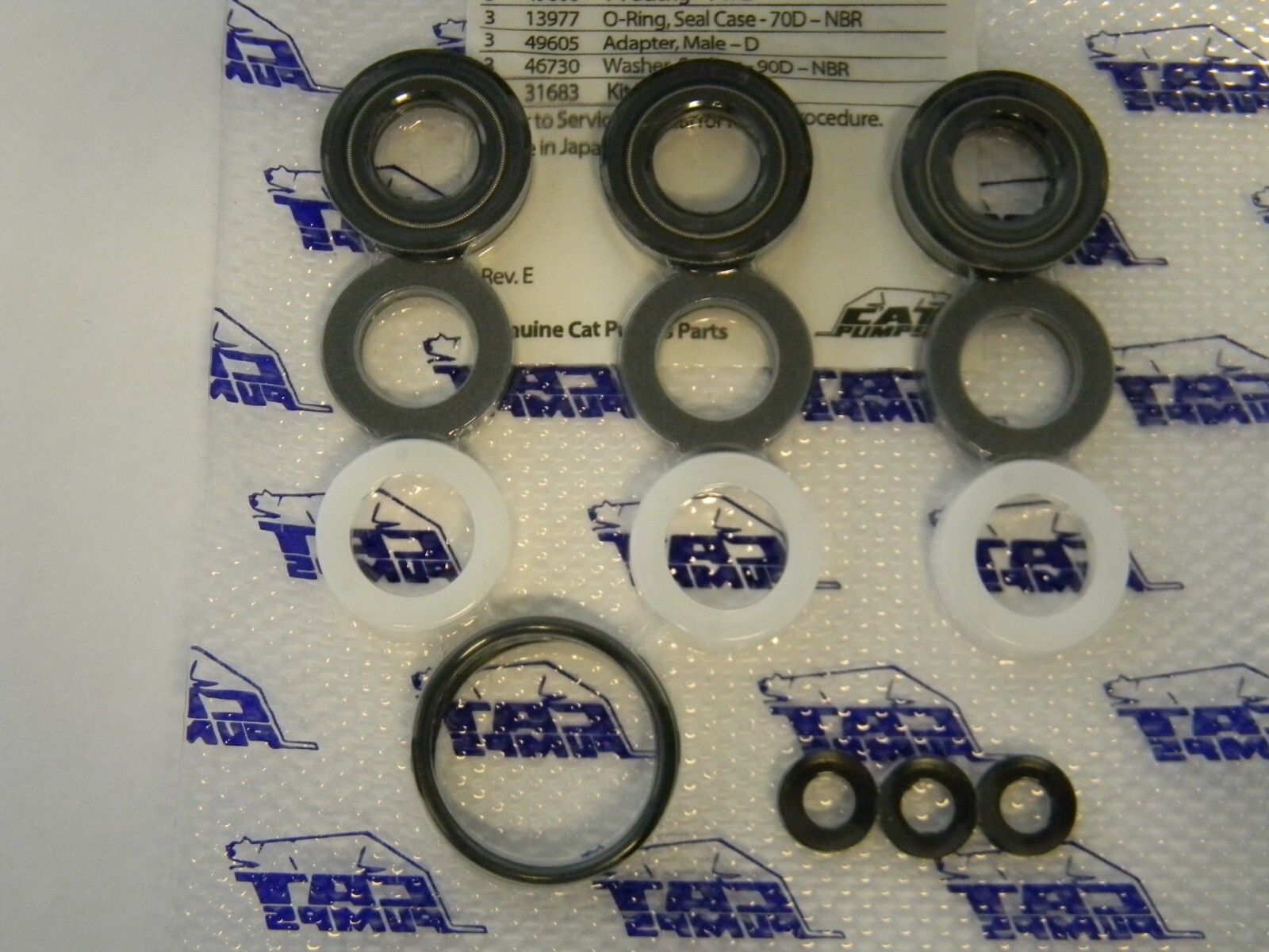 Cat Pump 76262 Seal Kit For 67DX39G1 and DXPW60605 Pressure Pump 67DX391l