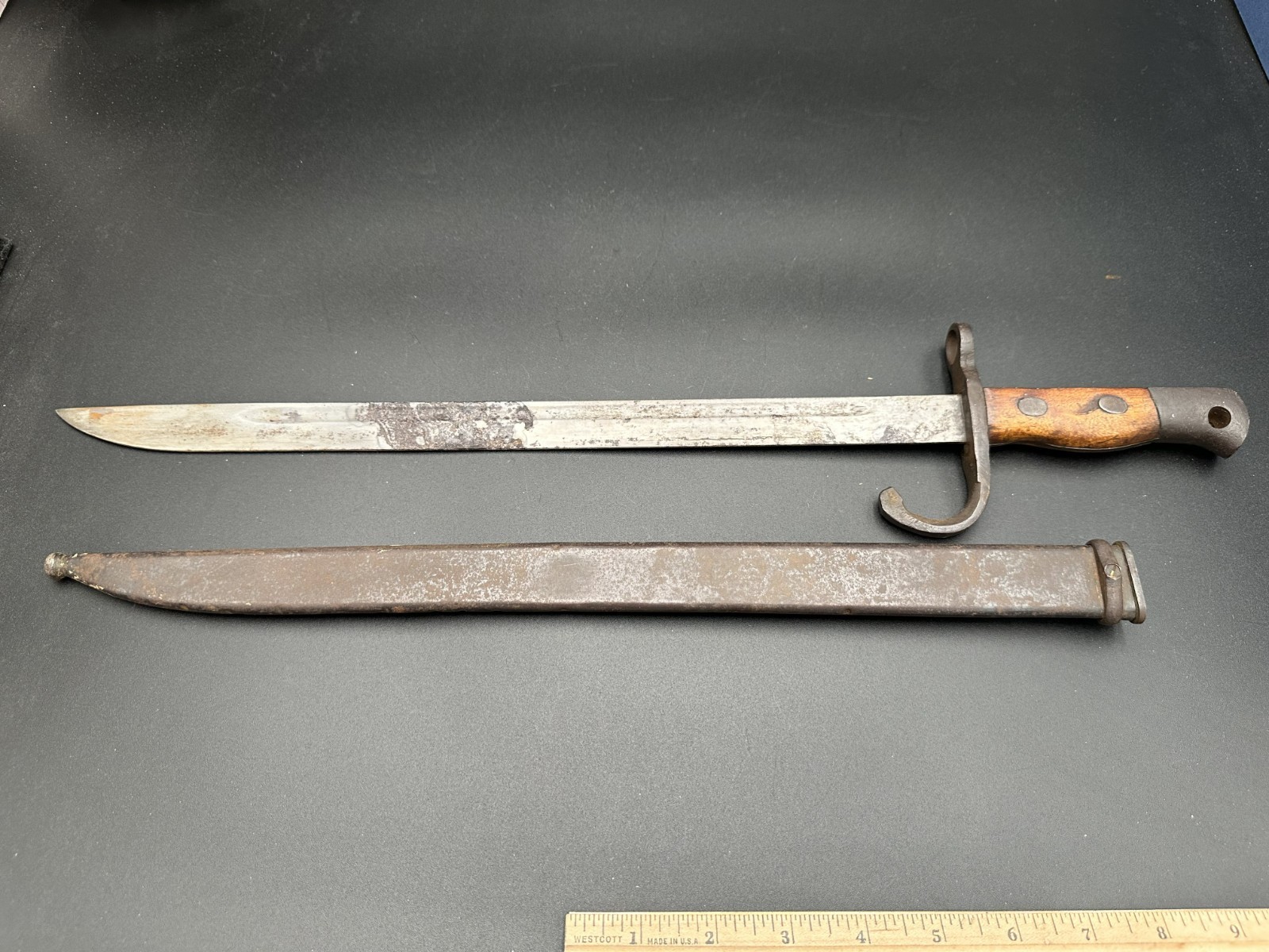 Japanese Type 30 Bayonet. Arisaka Rifle Bayonet + Scabbard