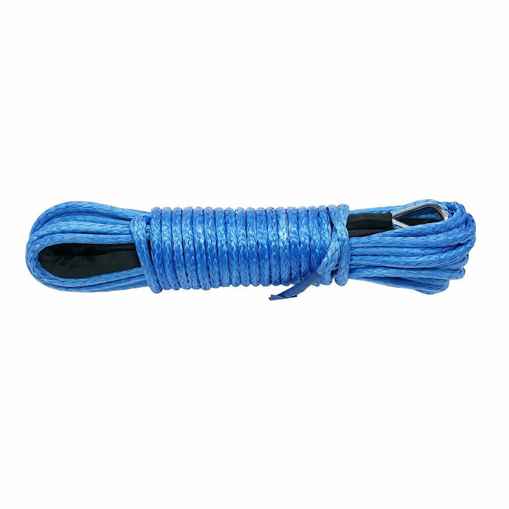 1/4"x50' 10000LBS Synthetic Winch Rope Line Recovery Cable 4WD ATV UTV w/Sheath#