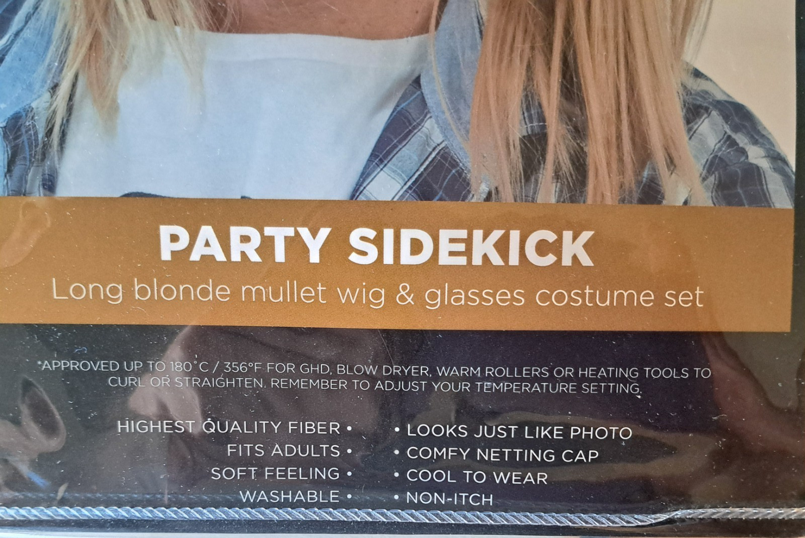 Waynes World Duo Wig Costume Garth & Wayne Cosplay NWT