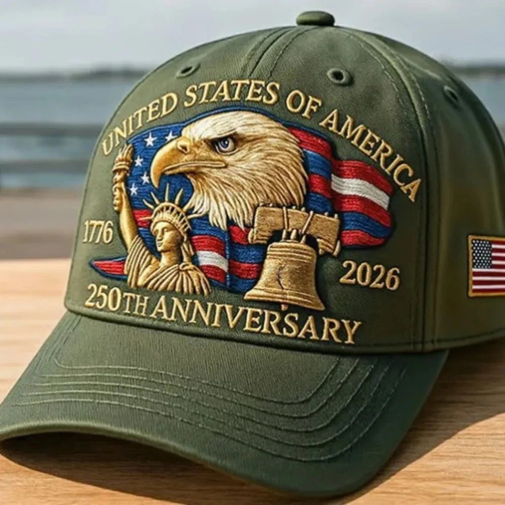 United States 250th Anniversary Baseball Cap – 3D Embroidered Hat***