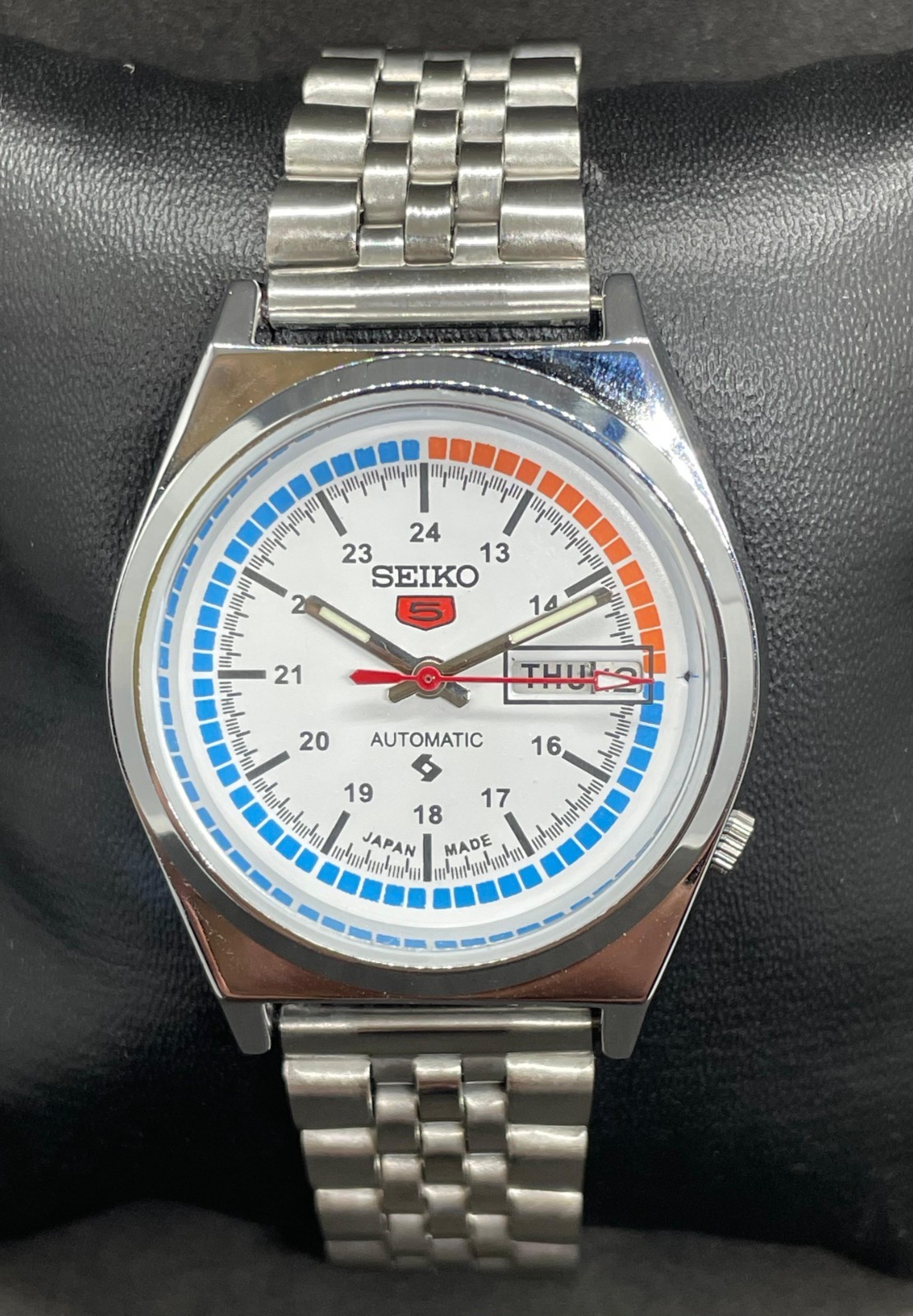 Vintage Refurbished Seiko 5 Automatic Day/Date Japan Men's Wrist Watch